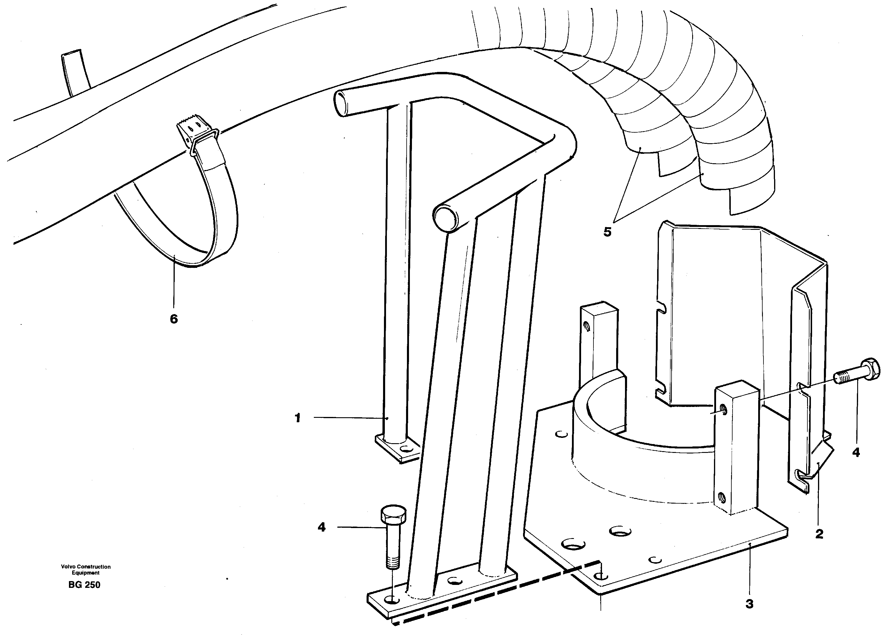 Hose protector, load unit — volvo parts diagram