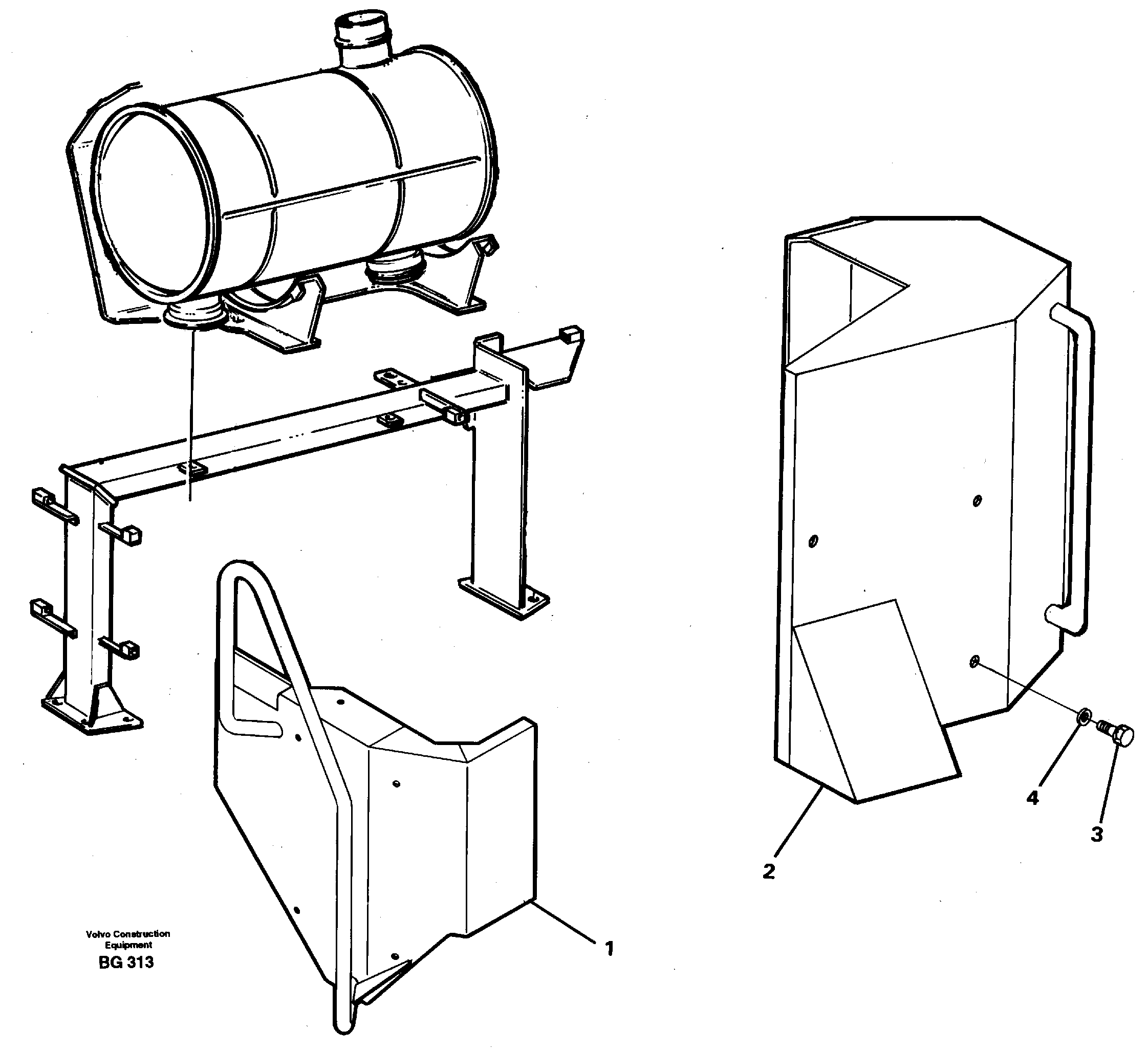 Protecting plates and handrails — volvo parts diagram