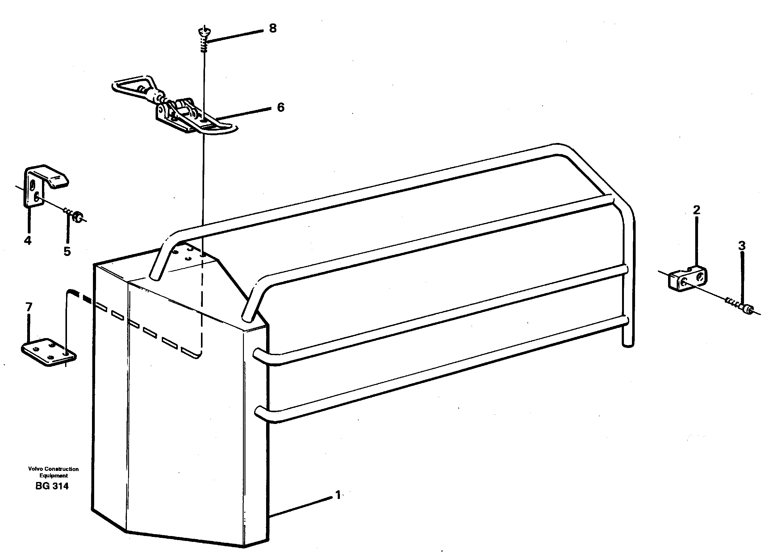 Protecting plate, oil tank — volvo parts diagram