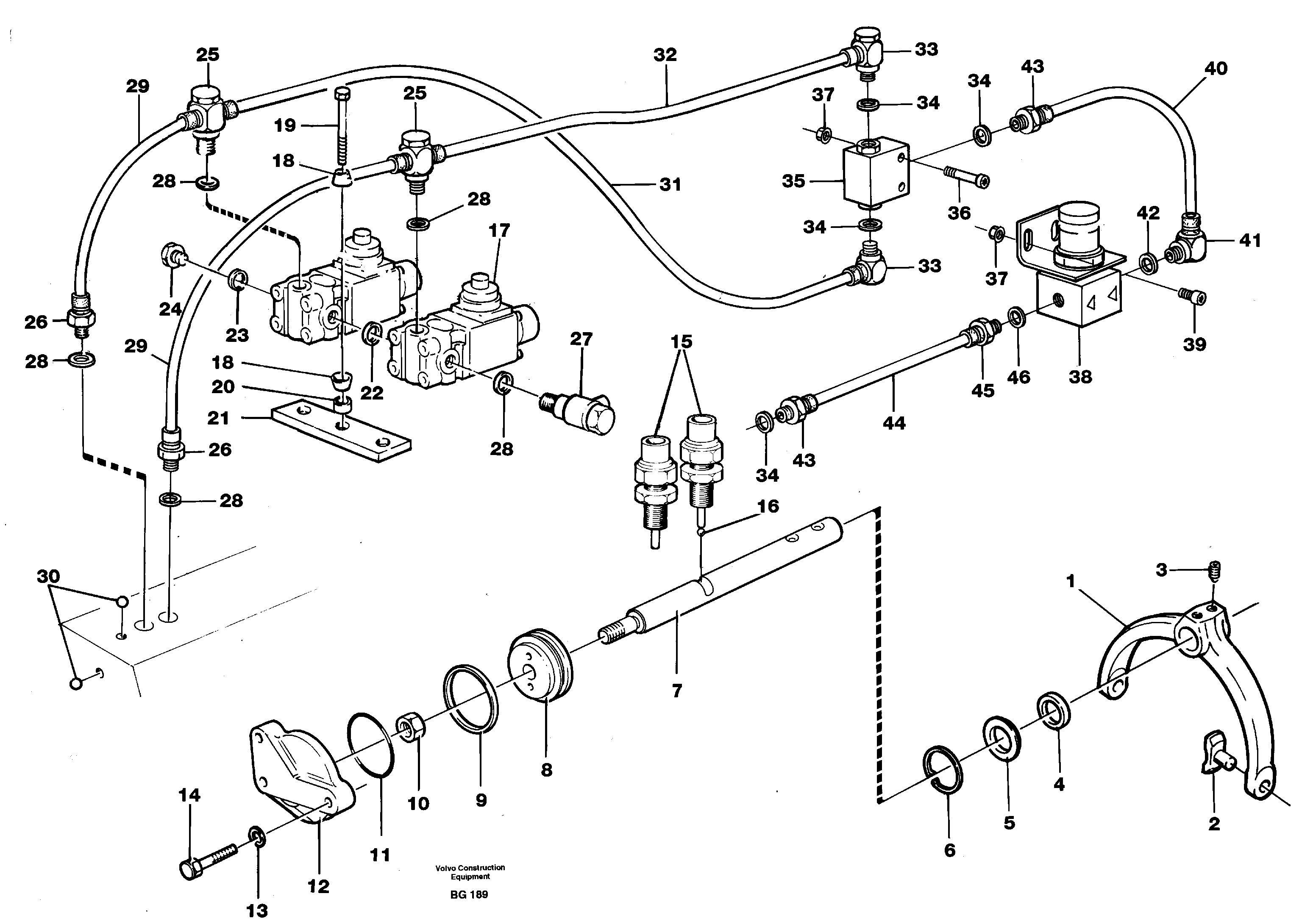 Control for high and low gear  30878, 22502. — volvo parts diagram