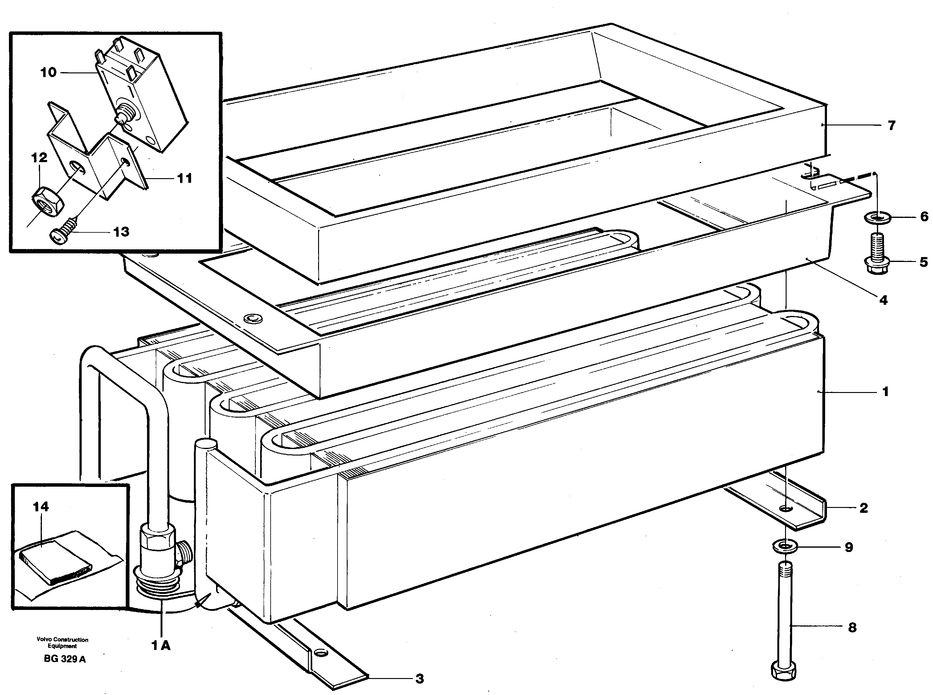 Evaporator with fitting parts  93006 — volvo parts diagram