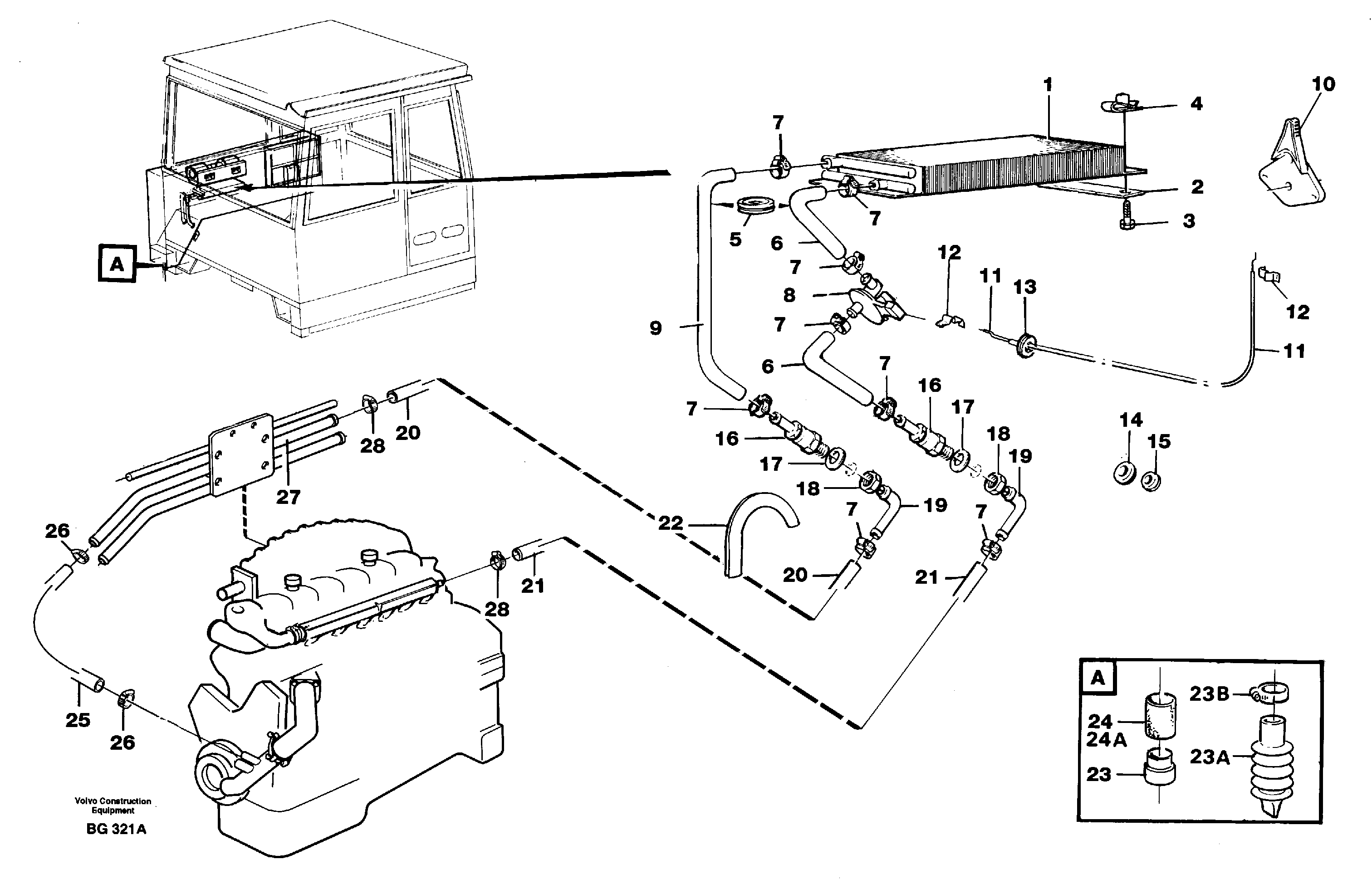 Heating unit — volvo parts diagram