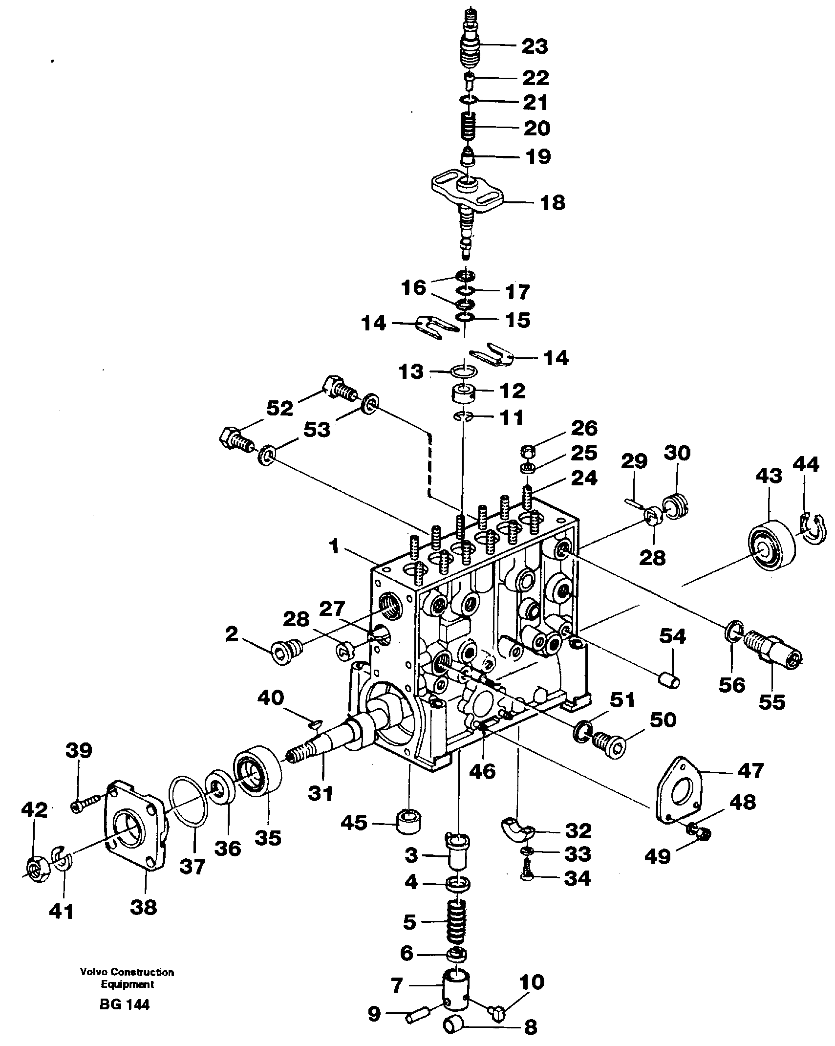 Injection pump — volvo parts diagram