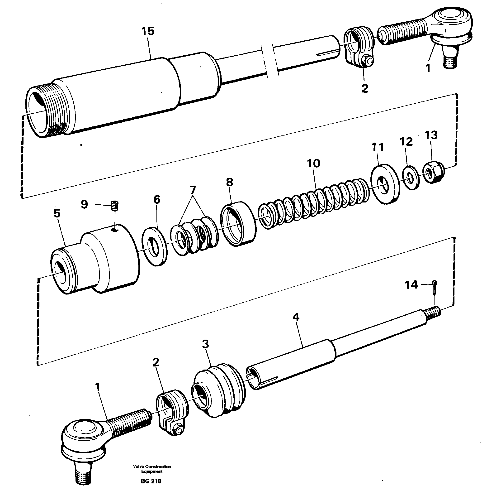 Drag rod — volvo parts diagram