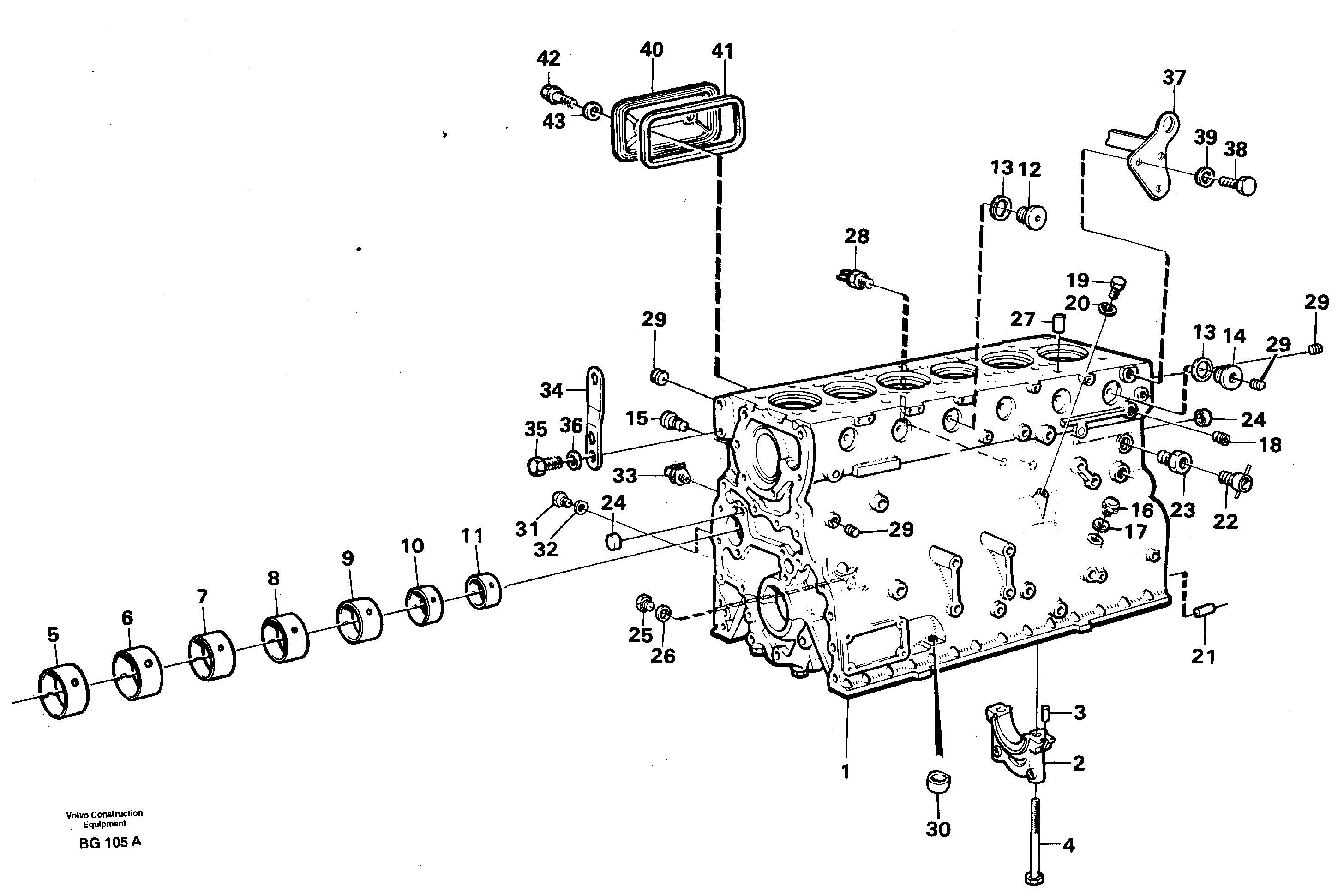 Cylinder block — volvo parts diagram