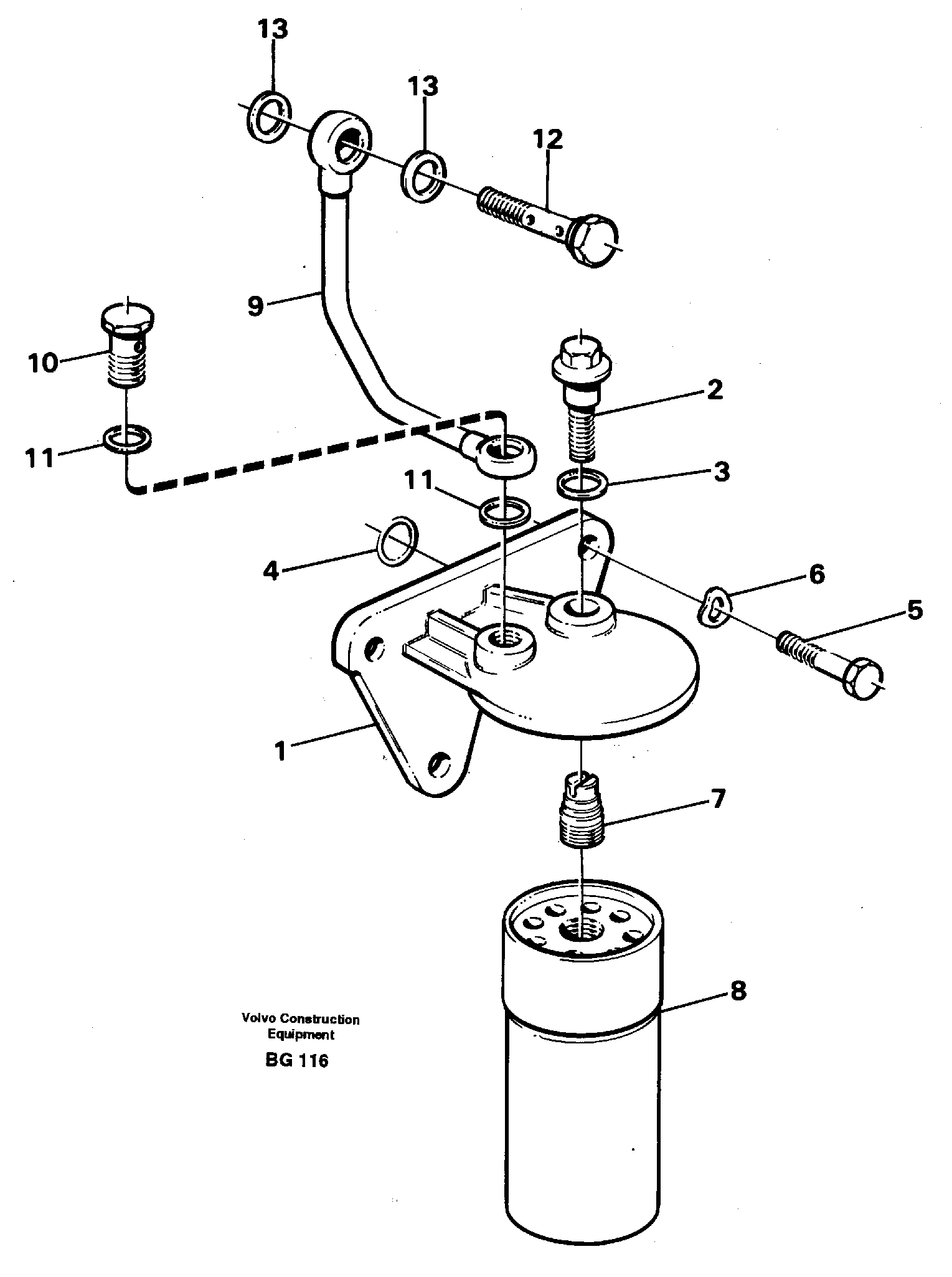 Oil filter by pass — volvo parts diagram