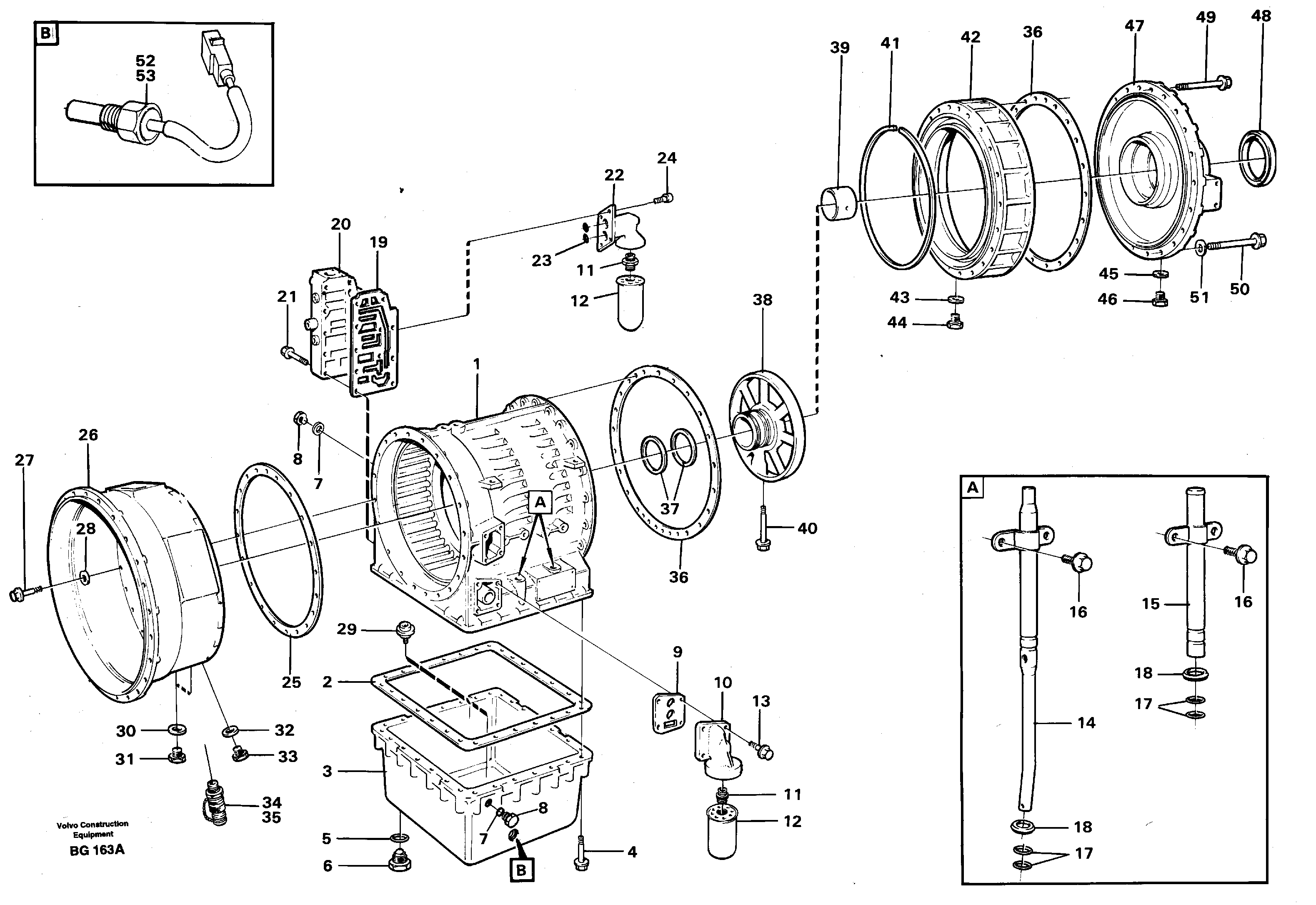 Transmission housing — volvo parts diagram