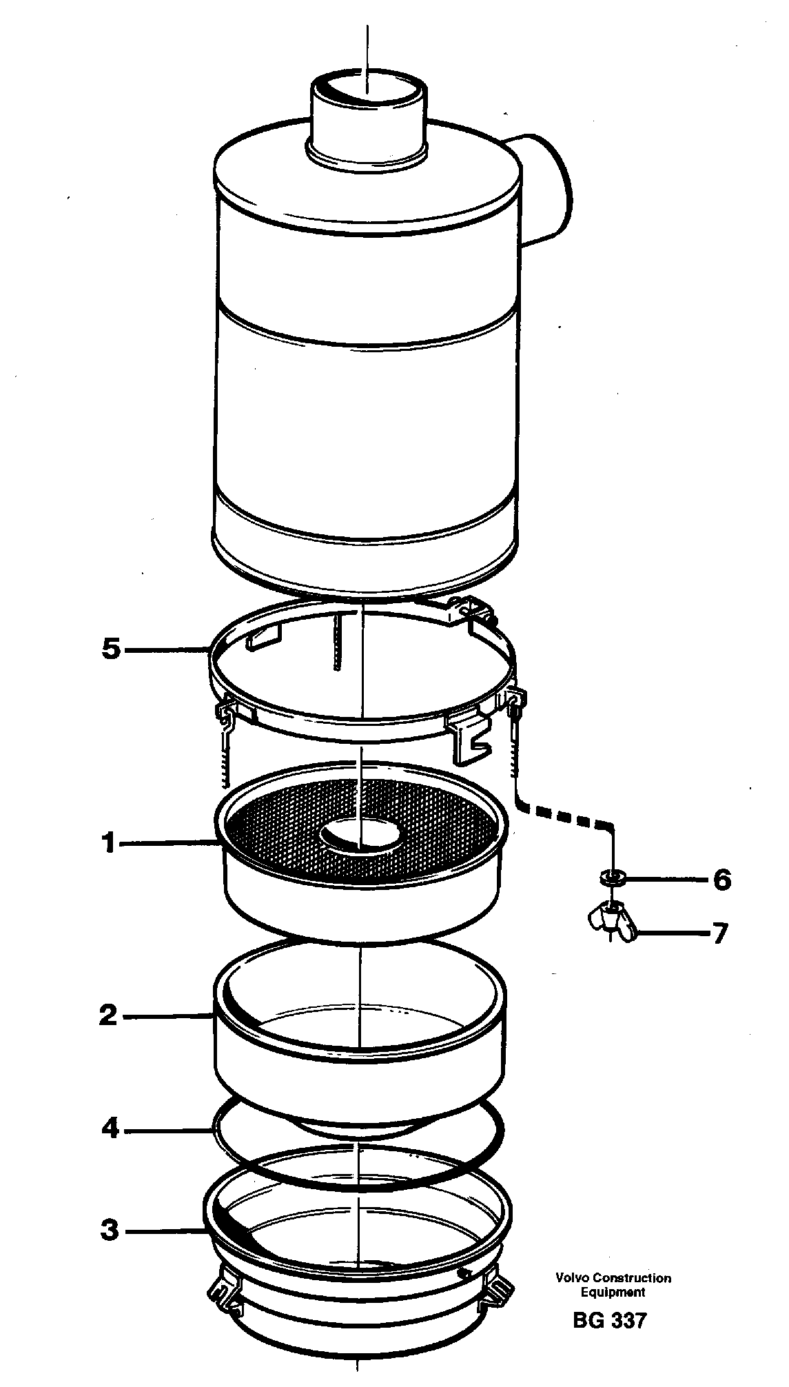 Oil bath air filter  93060 — volvo parts diagram