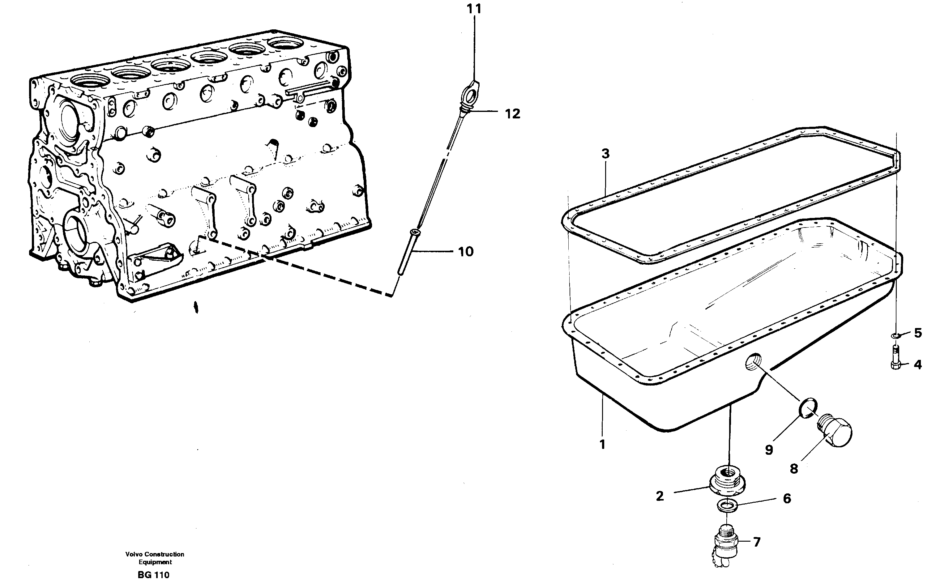 Oil sump — volvo parts diagram
