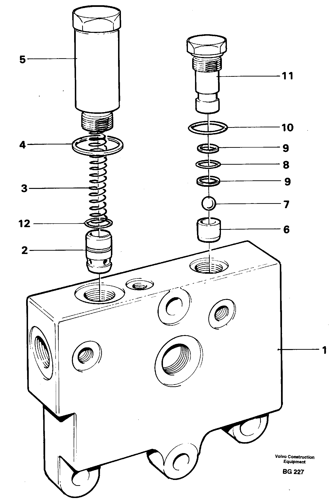 Valve, circuit body and return valve — volvo parts diagram