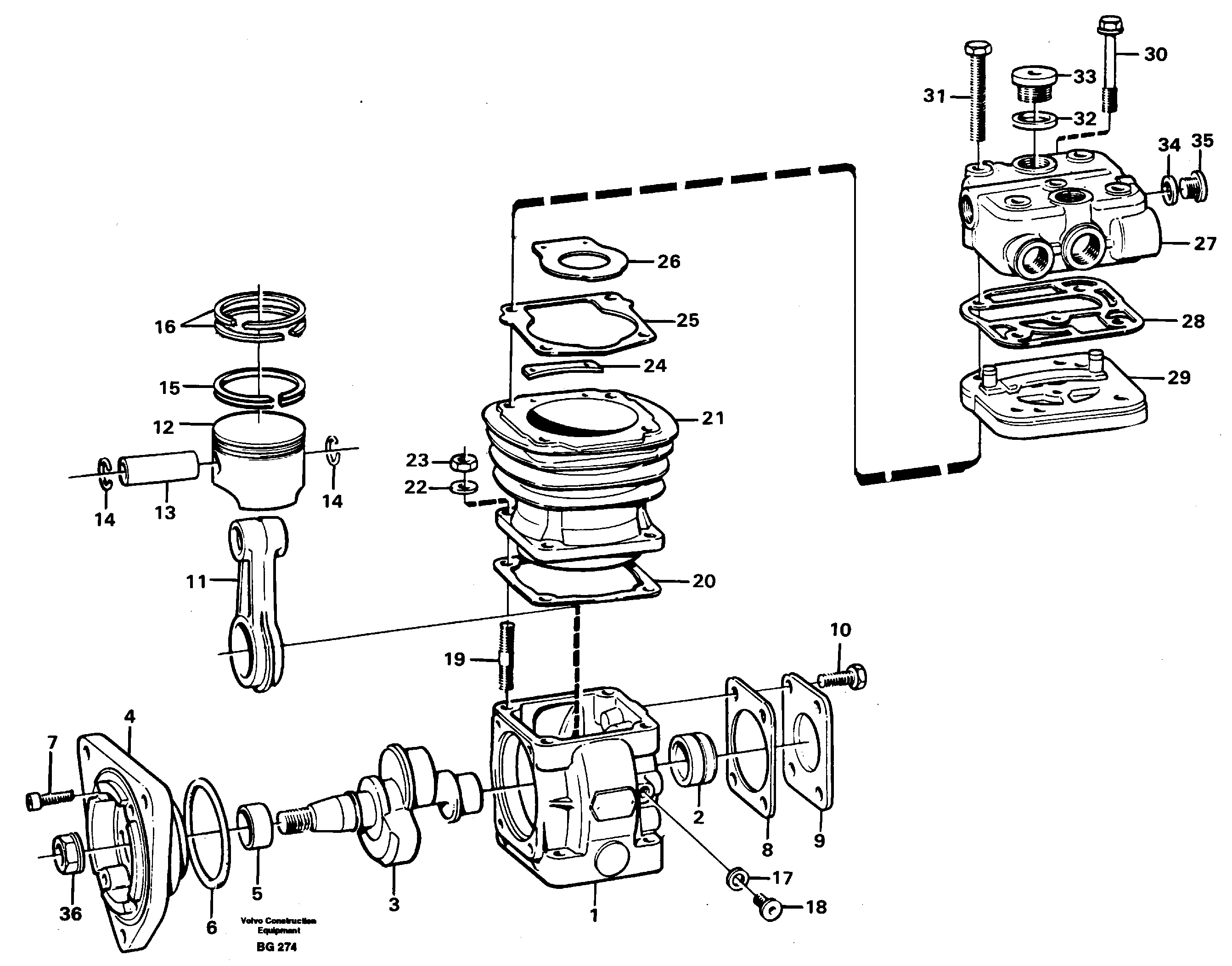 Air compressor — volvo parts diagram
