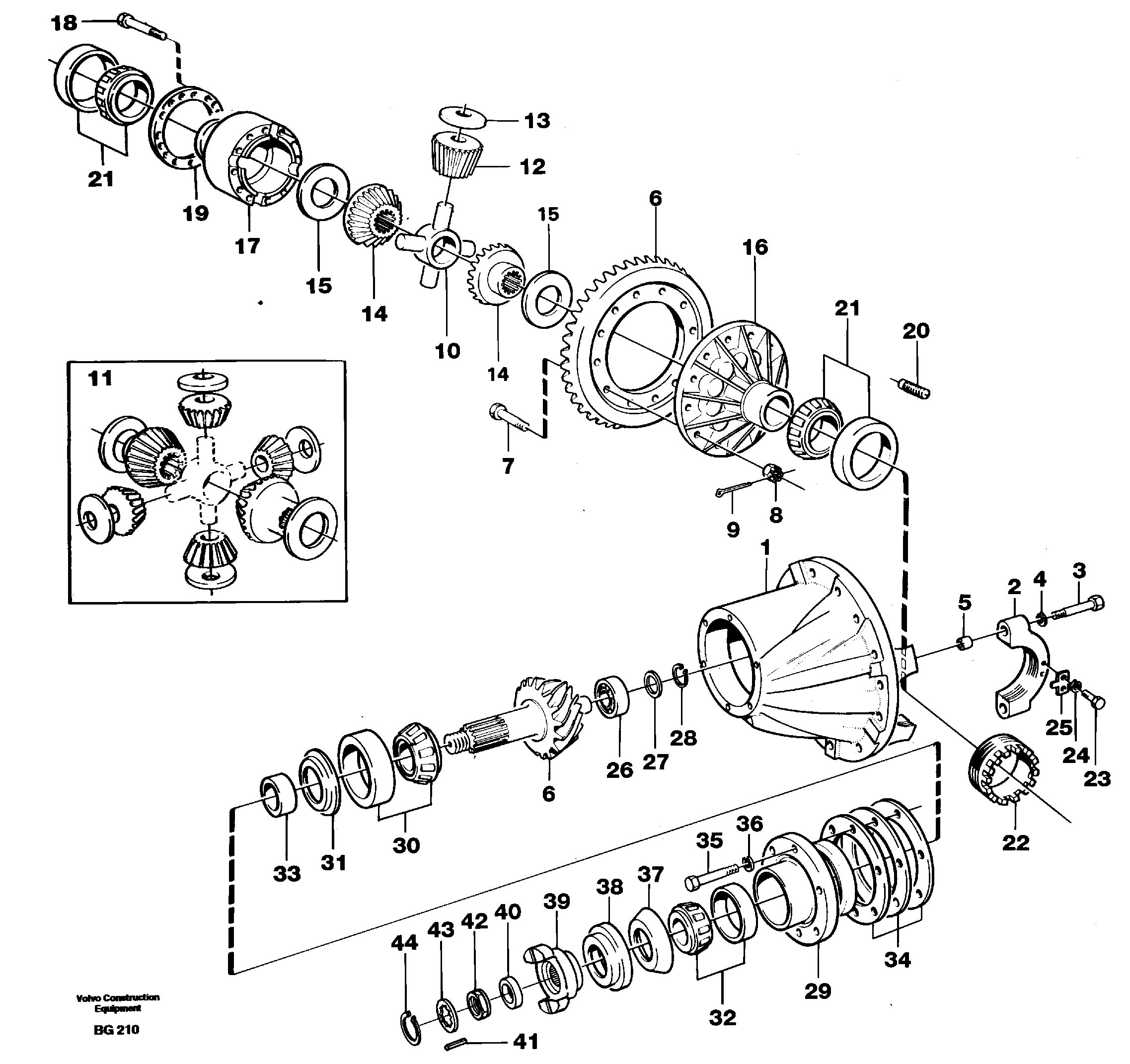 Final drive  AHW71C PROD NO 23746 — volvo parts diagram