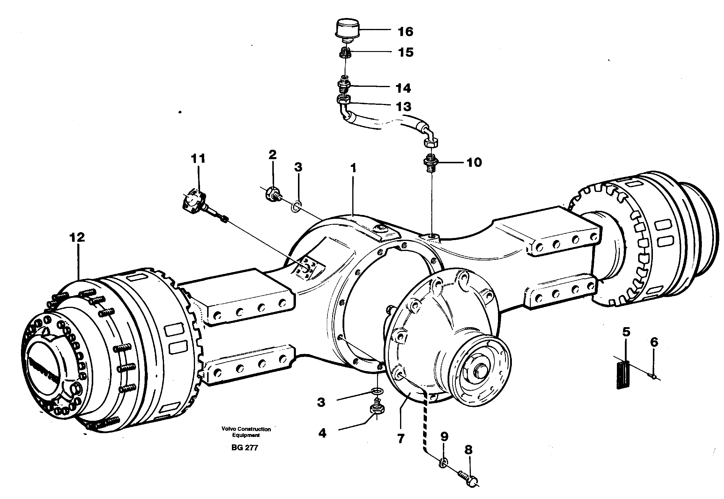 Planetary axle 2, load unit  AHW71E PROD NO 23748 — volvo parts diagram