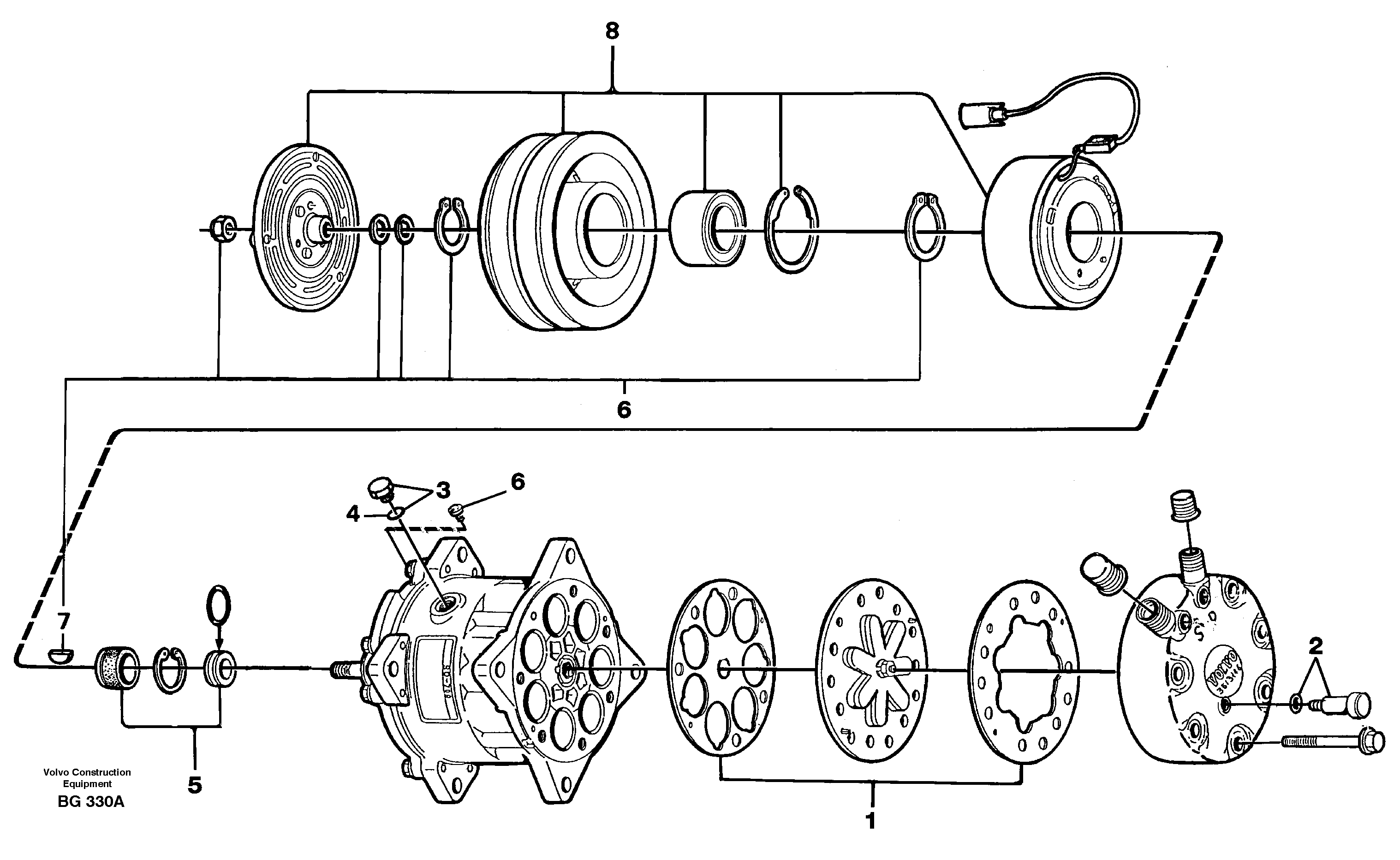 Compressor.  93006 — volvo parts diagram