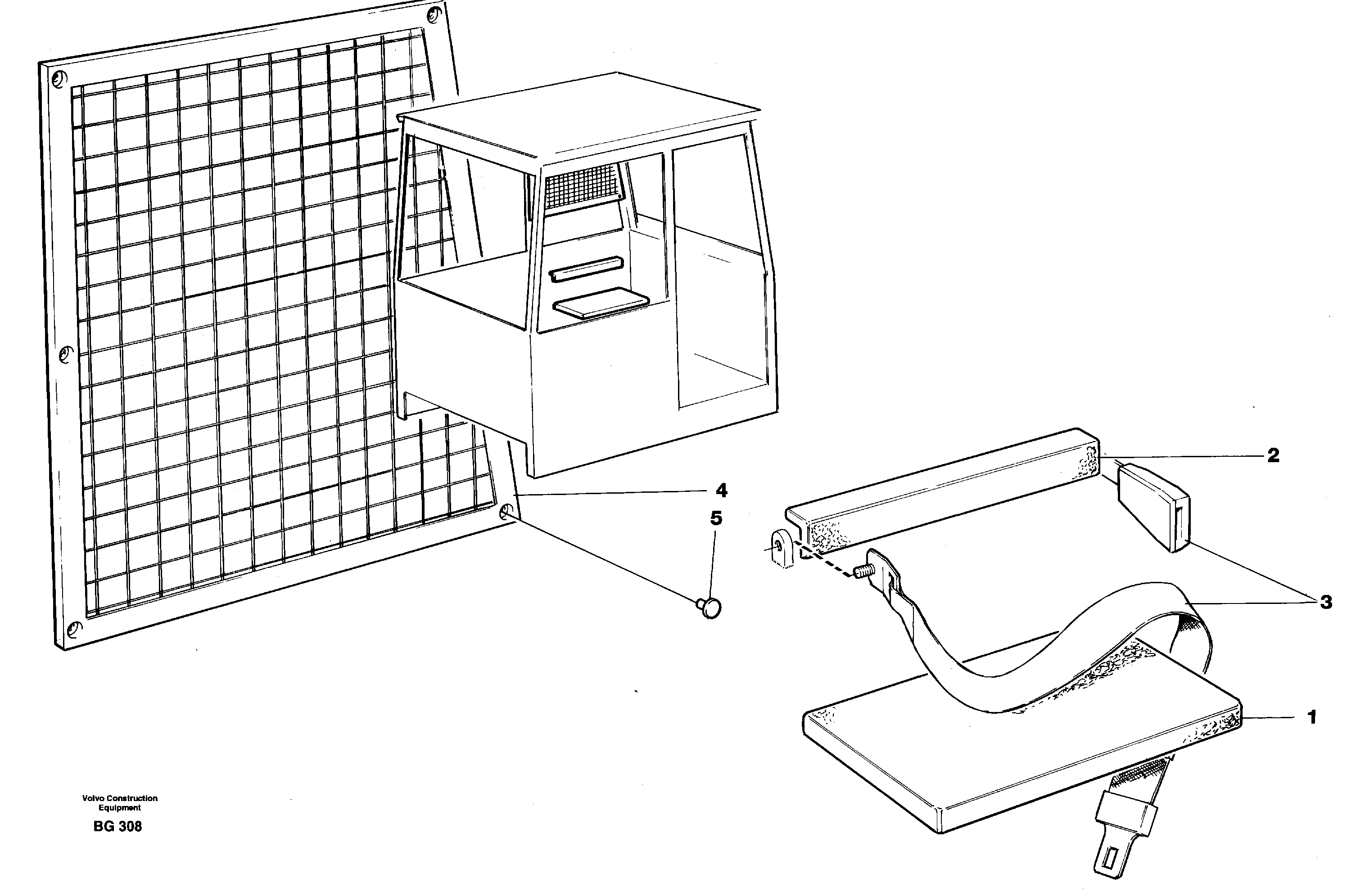 Instructor's seat, USA  93050, 93051 — volvo parts diagram