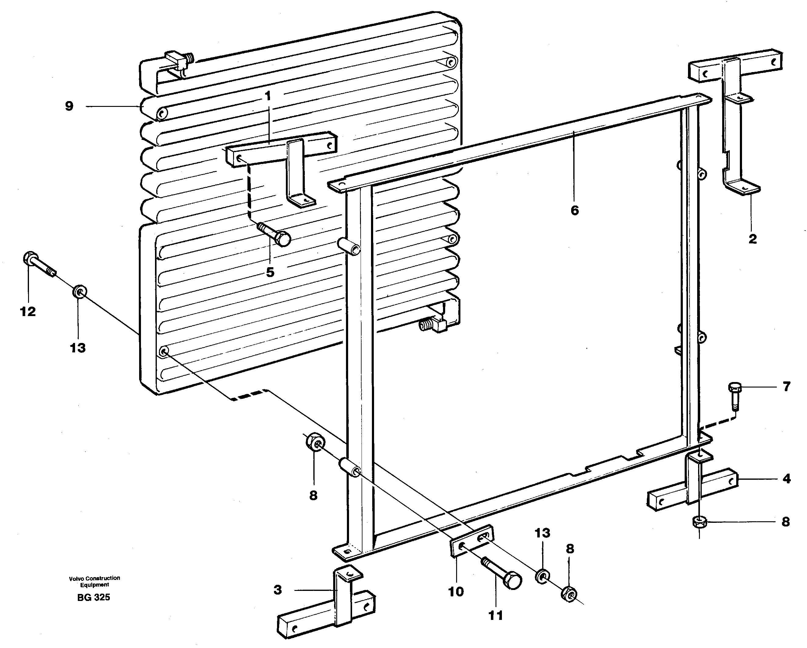 Condenser device air conditioning  93006 — volvo parts diagram