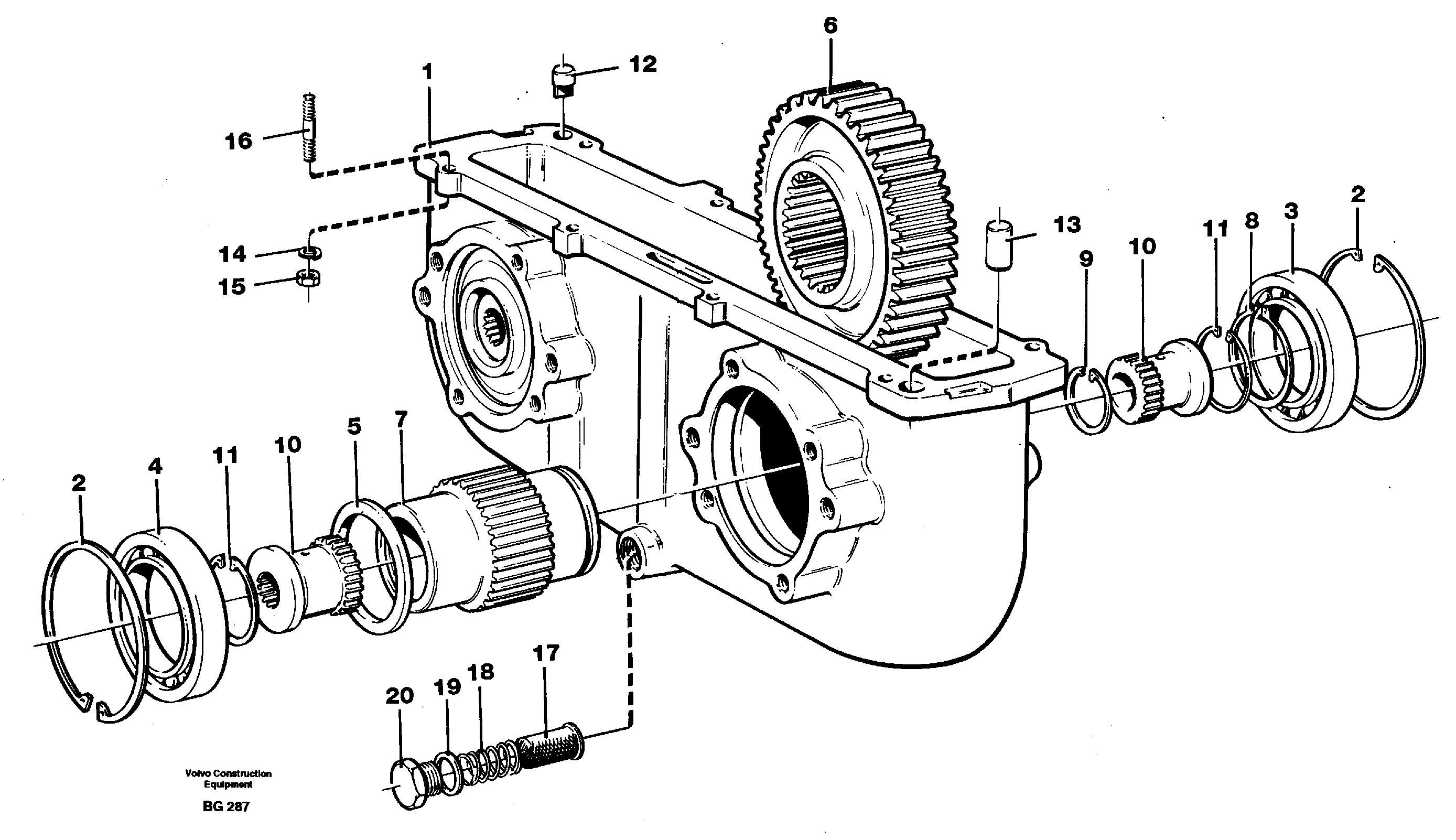Pump drive power take-off — volvo parts diagram