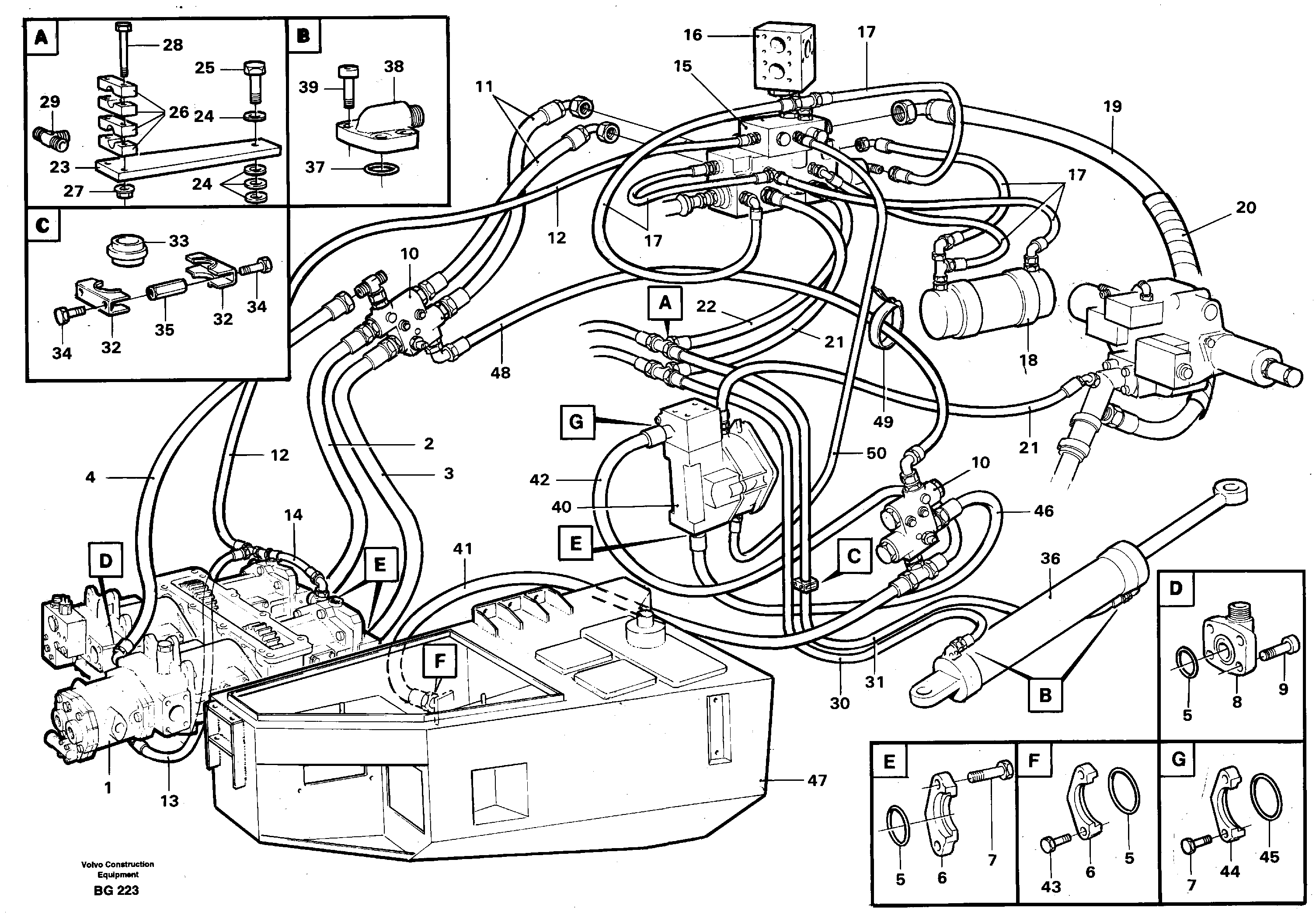 Steering system, pipes and hoses — volvo parts diagram