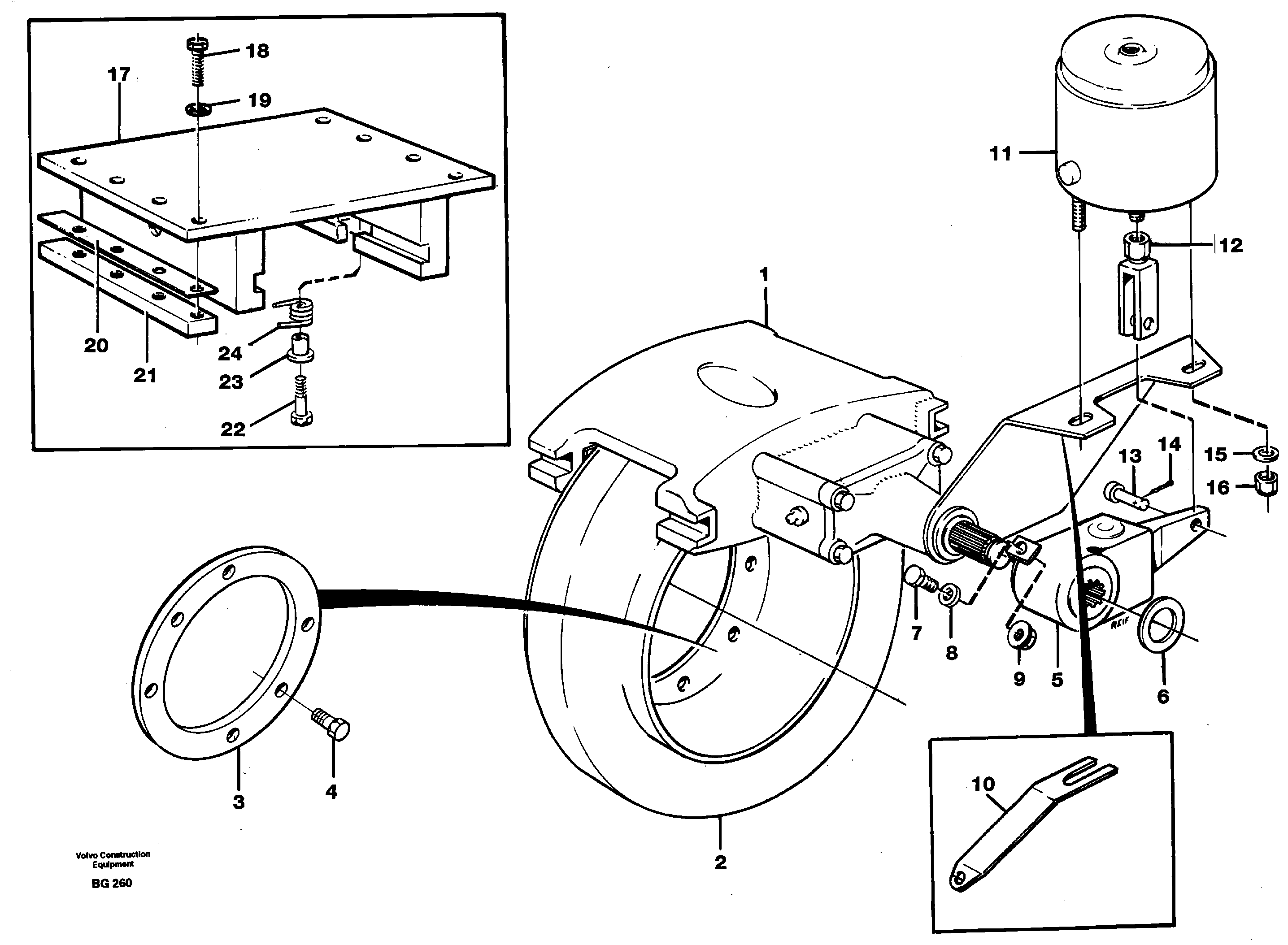 Parking brake — volvo parts diagram
