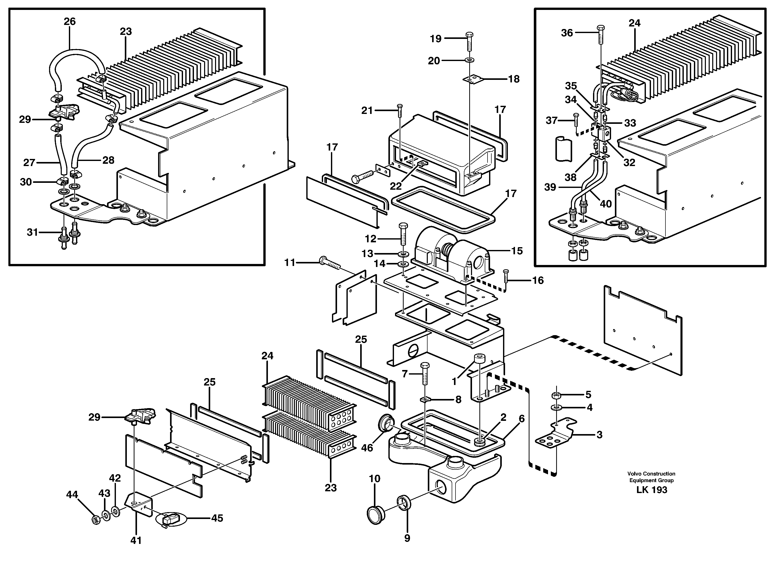 Heating unit — volvo parts diagram