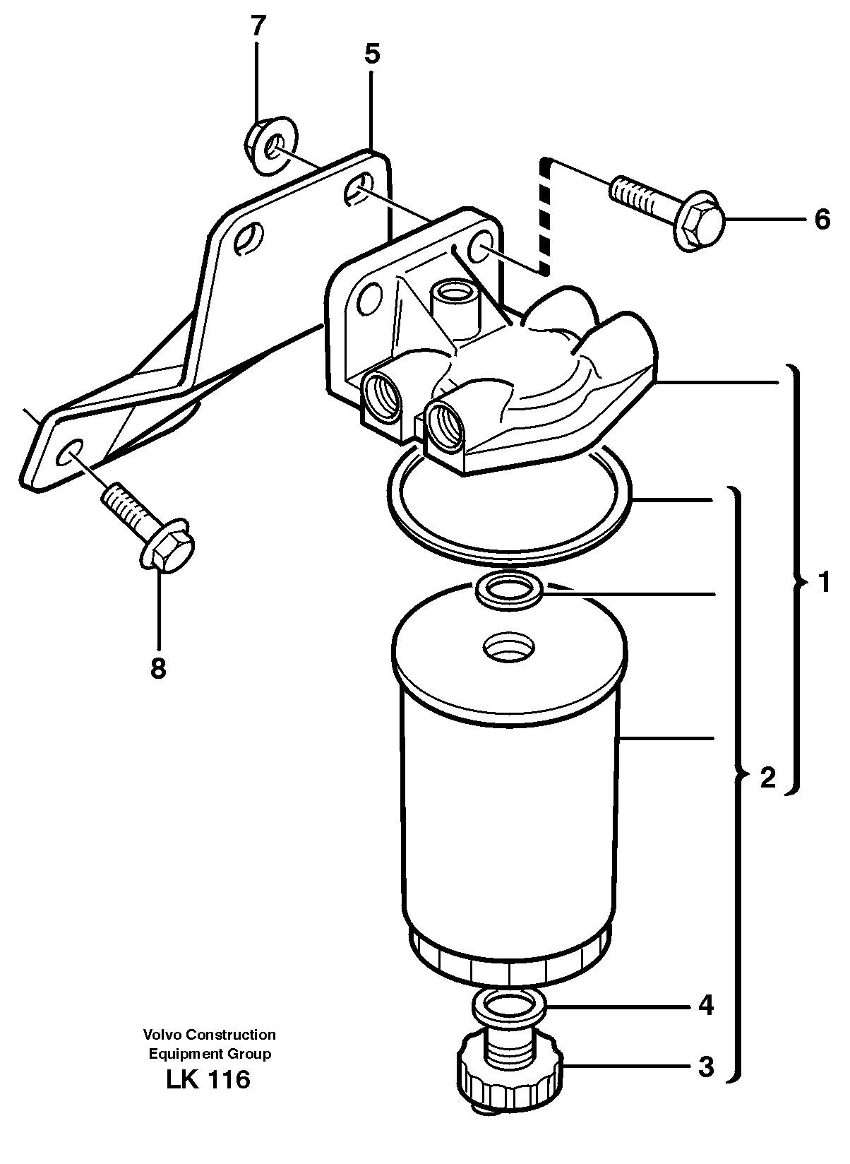 Fuel filter — volvo parts diagram