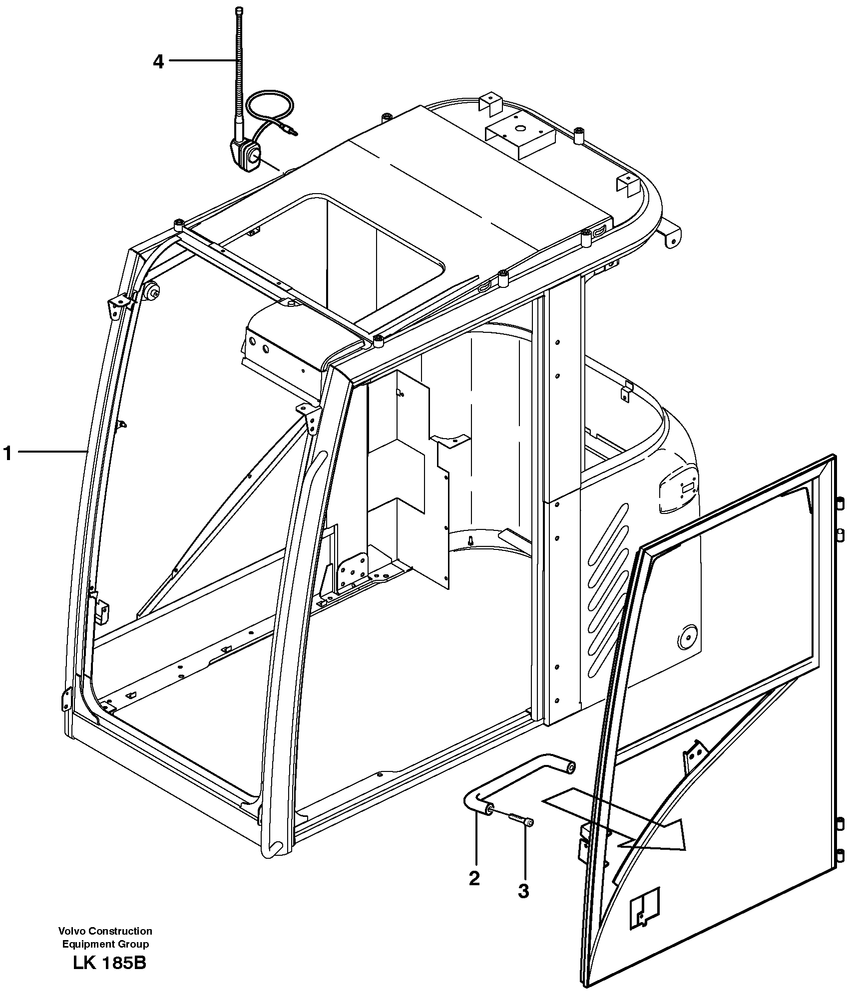 Drivers cab — volvo parts diagram