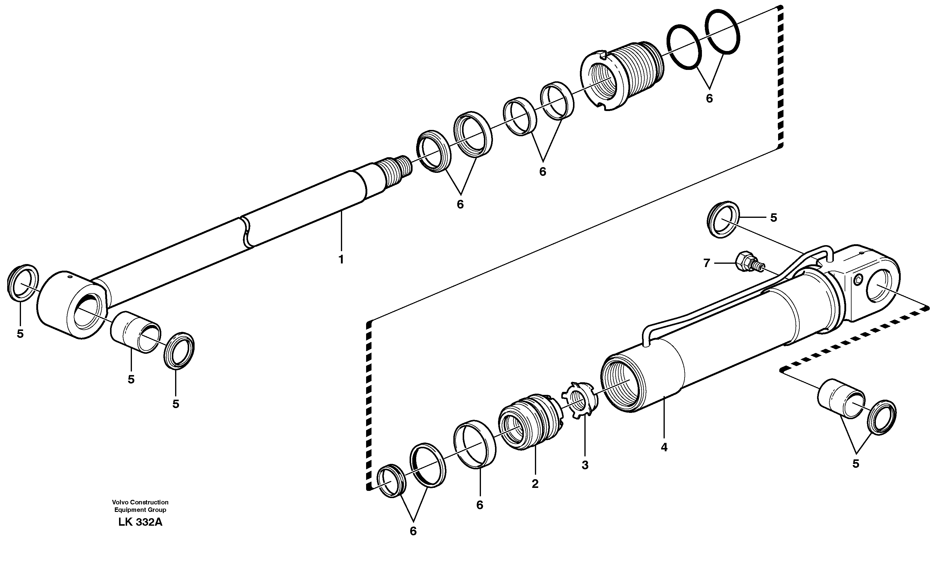 Tilt cylinder  14303102 — volvo parts diagram