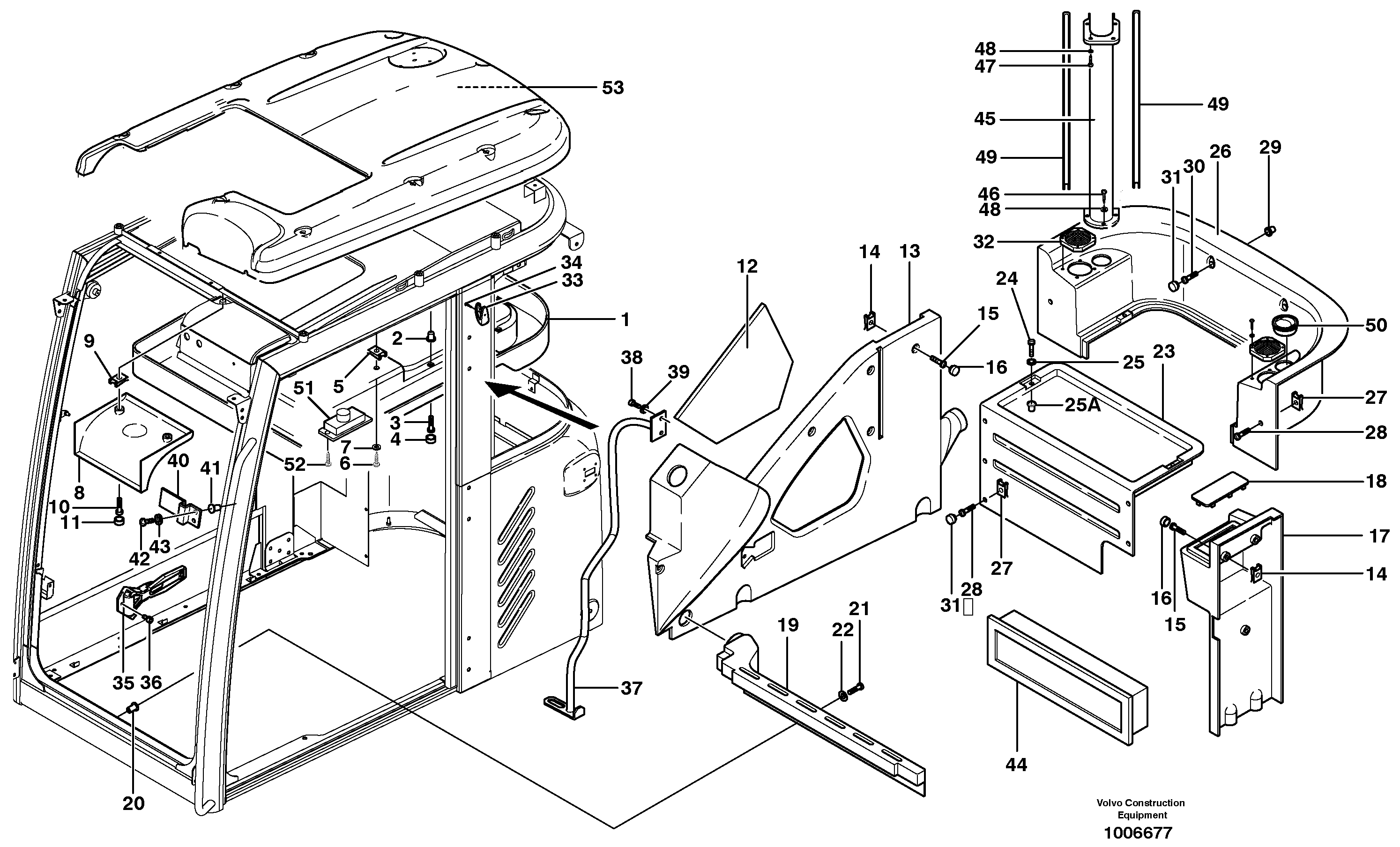 Interior components — volvo parts diagram