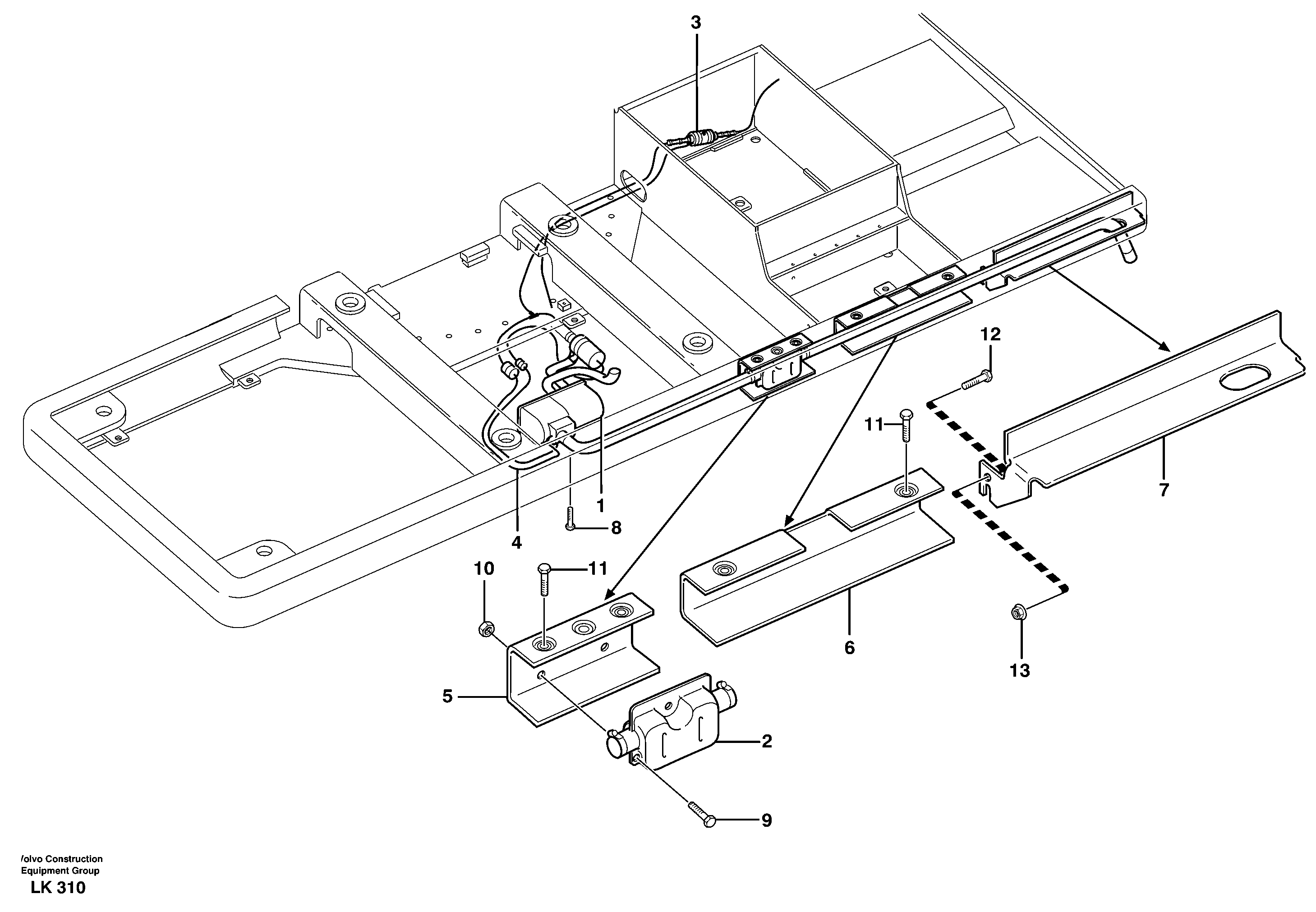 Heater, diesel, installation 14302818 — volvo parts diagram