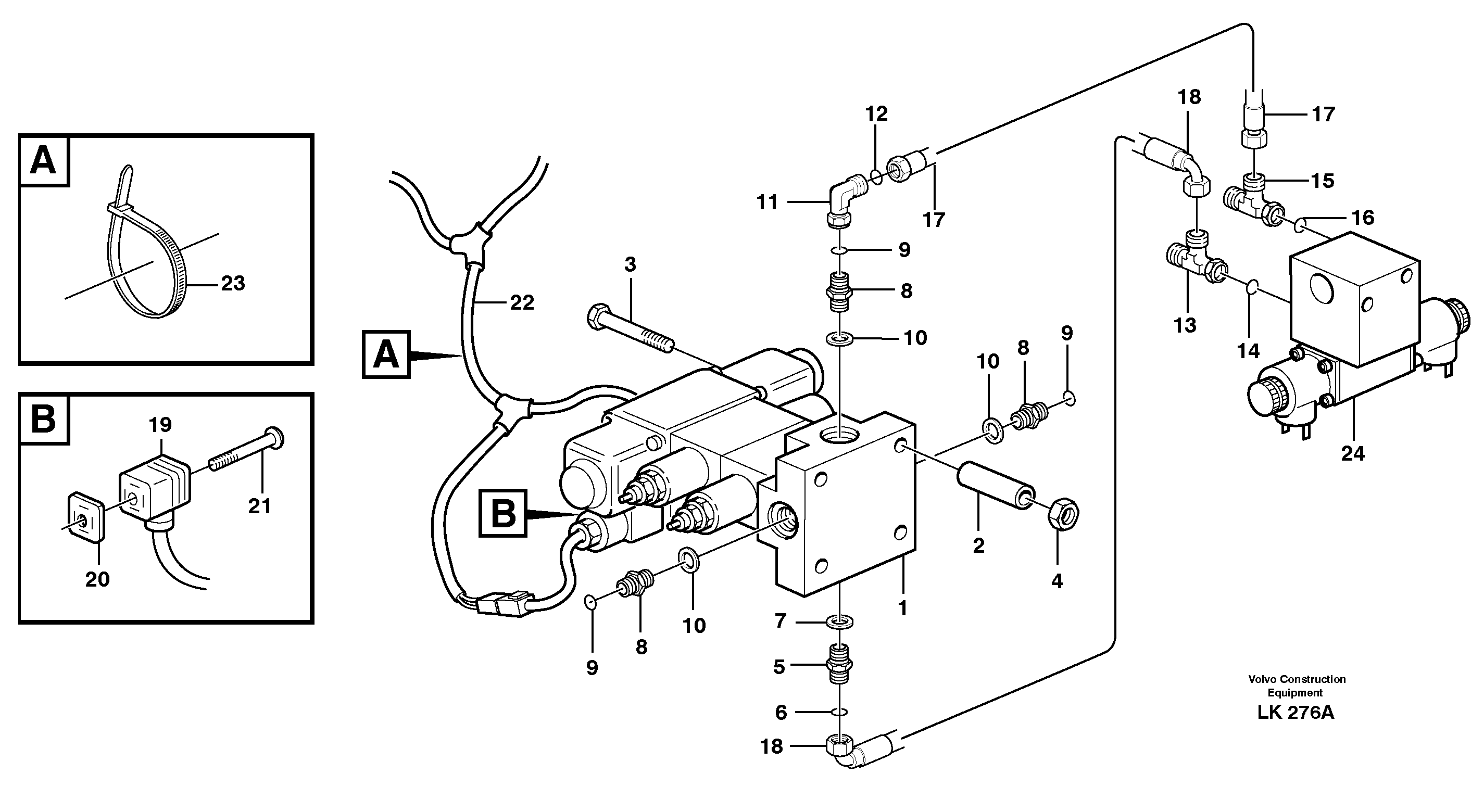 Hydraulic system, X3  14303049 — volvo parts diagram