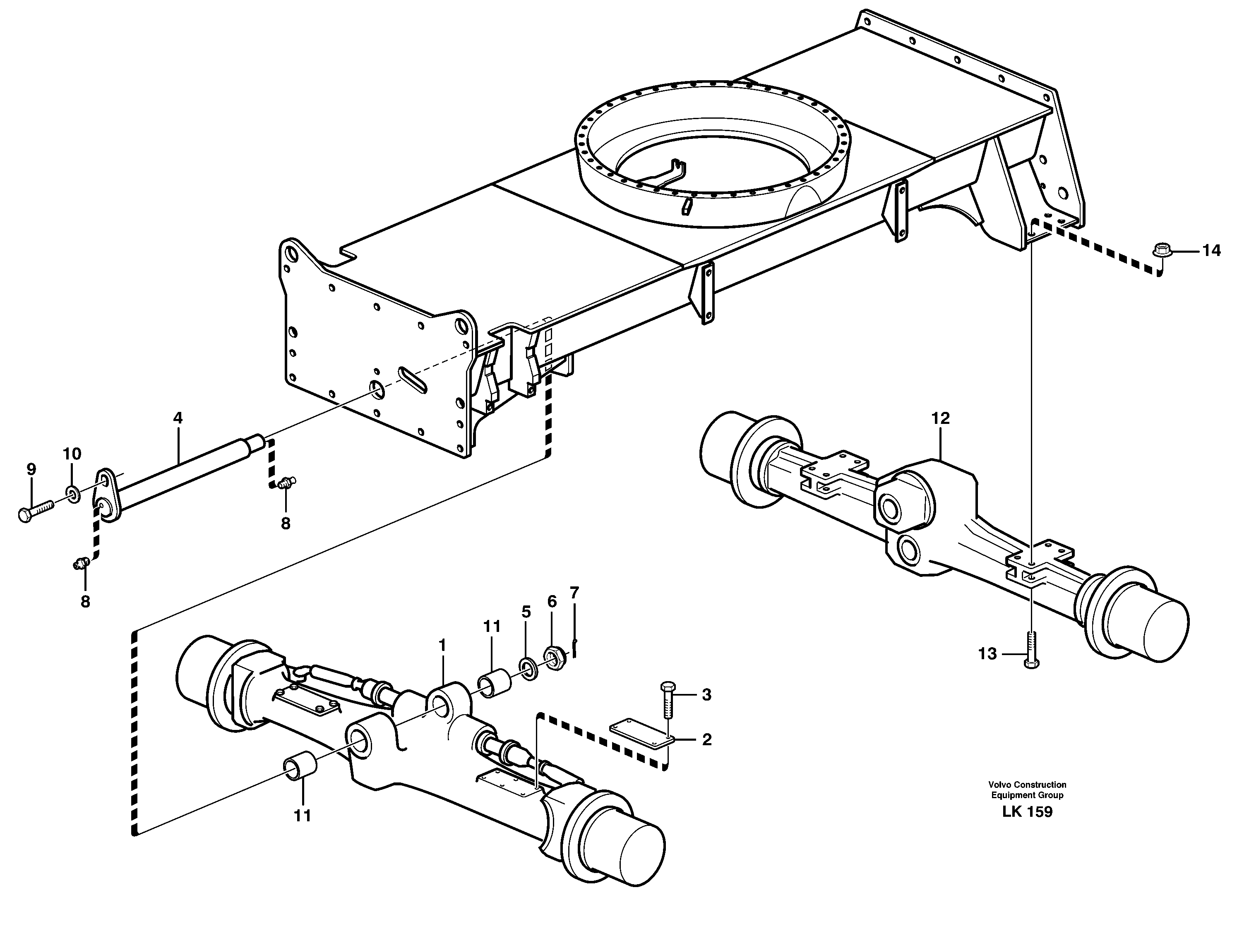 Drive shaft, mounting — volvo parts diagram