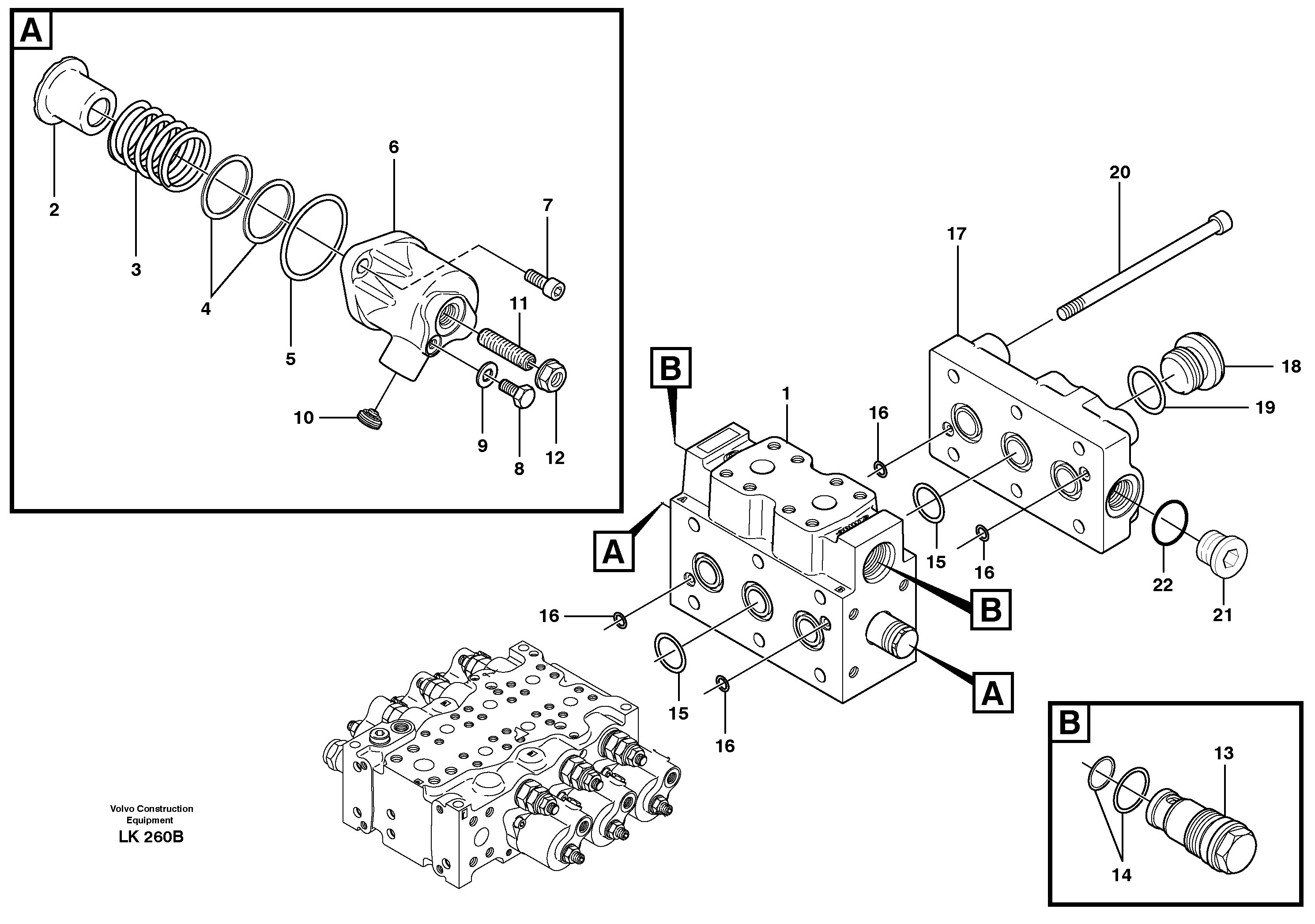 Control valve, transport — volvo parts diagram