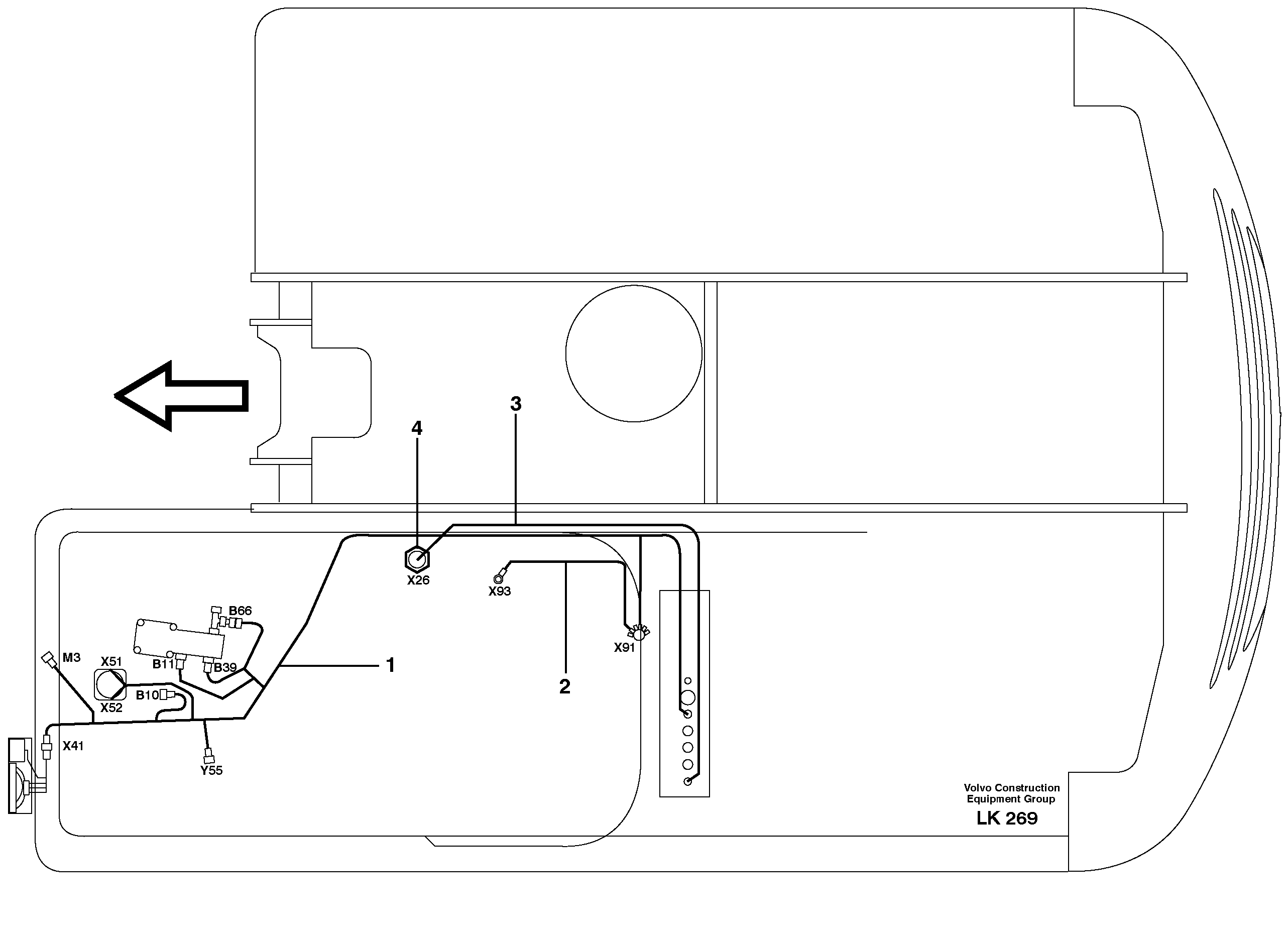 Cable harness, L 5,cabin — volvo parts diagram