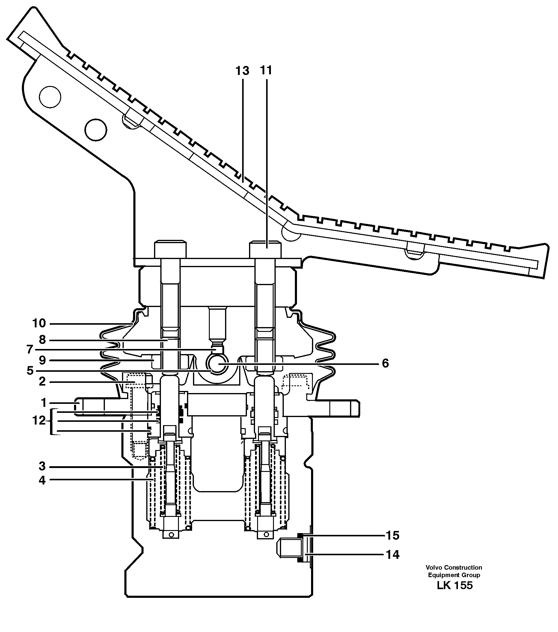 Pedal valve — volvo parts diagram