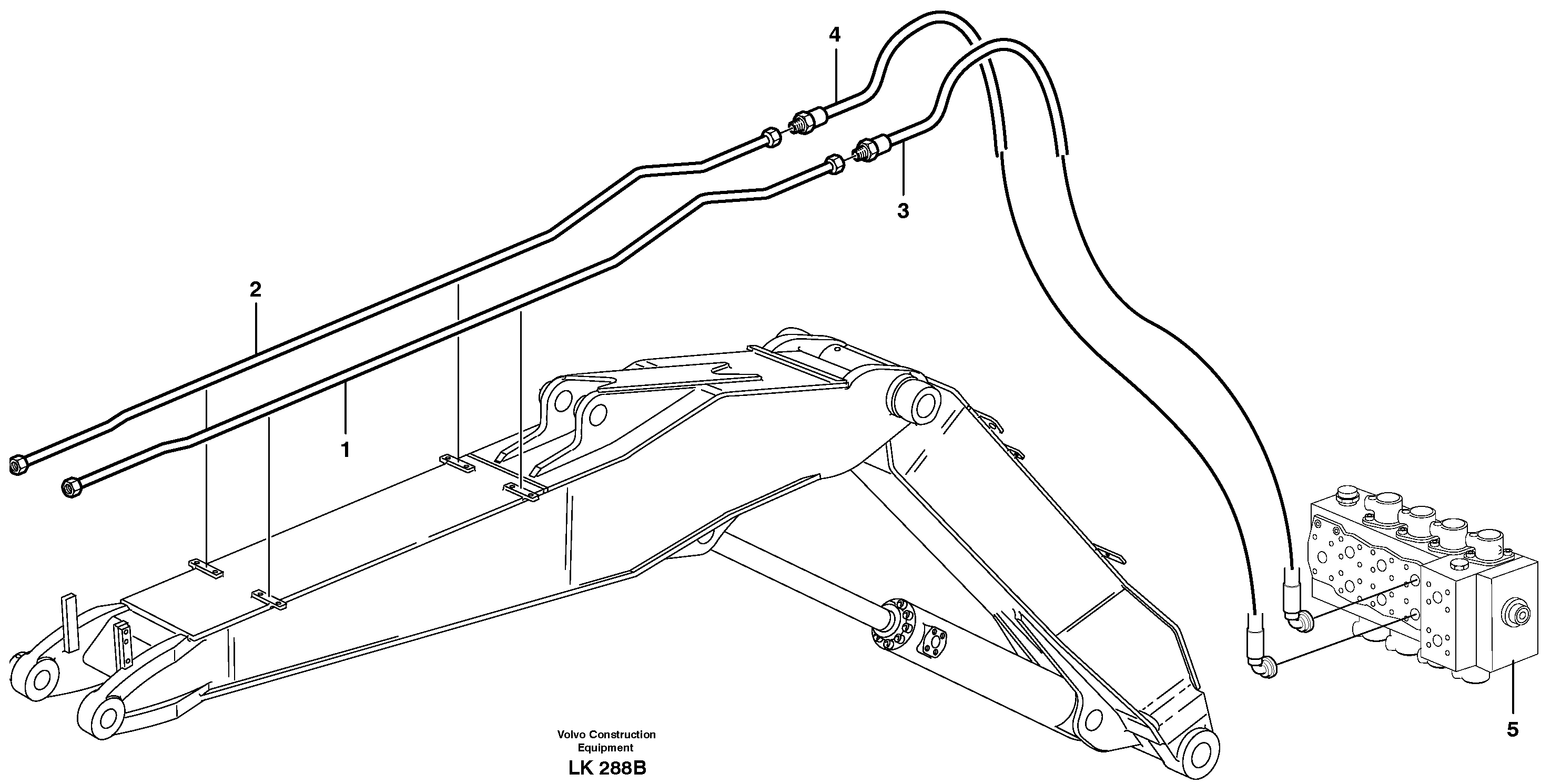 Hydr. equipm. on adjustable boom ,  X1  14303112 — volvo parts diagram