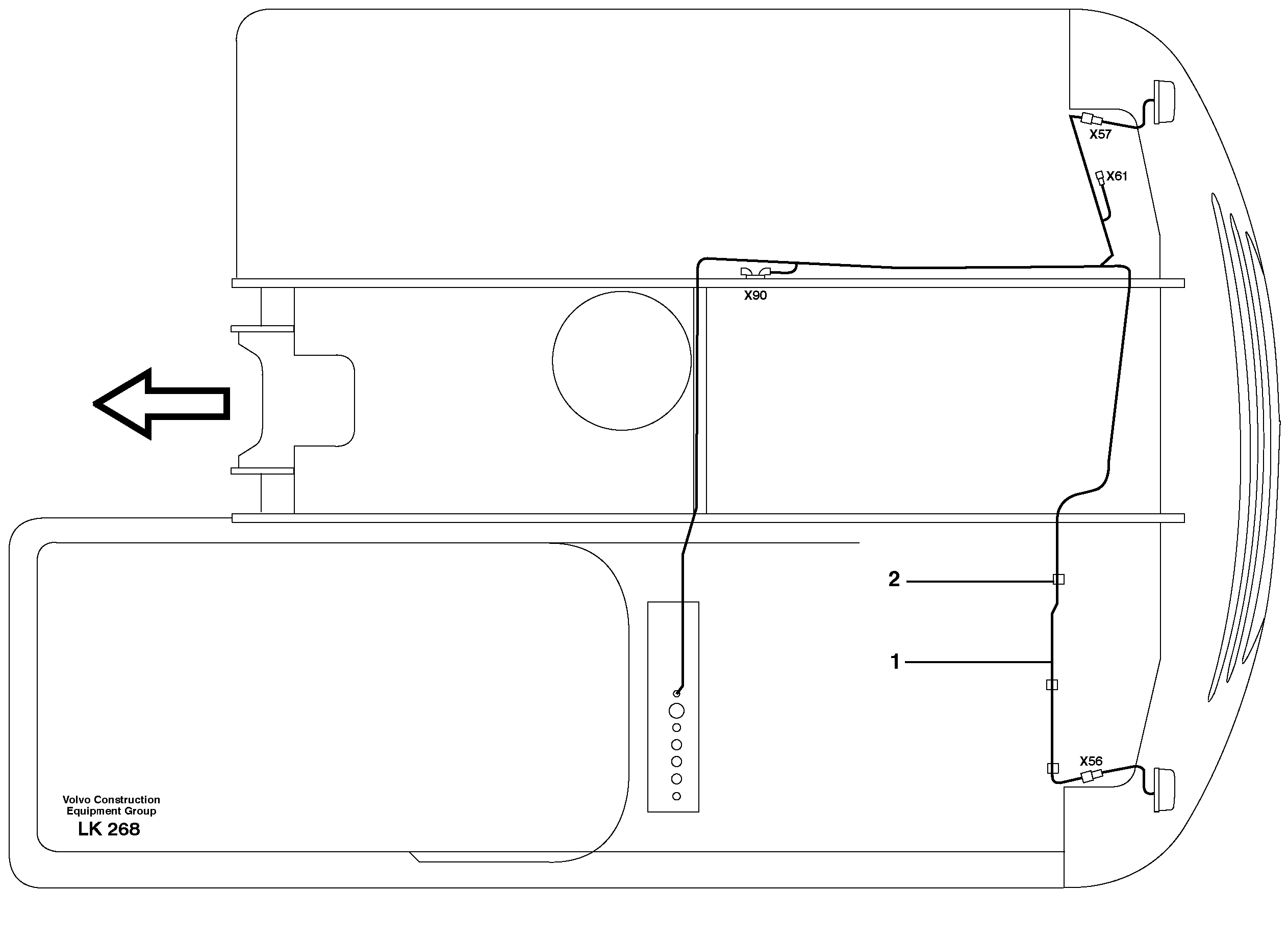 Cable harnesses, L9, rear lights — volvo parts diagram