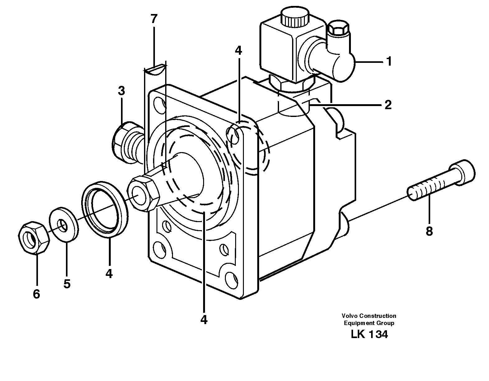 Hydraulic motor SER NO - 1275 — volvo parts diagram