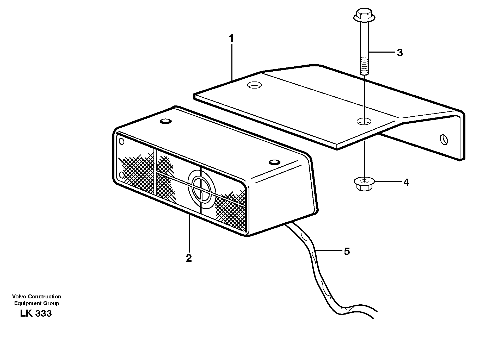 Back-up alarm, acoustic 14302825 — volvo parts diagram