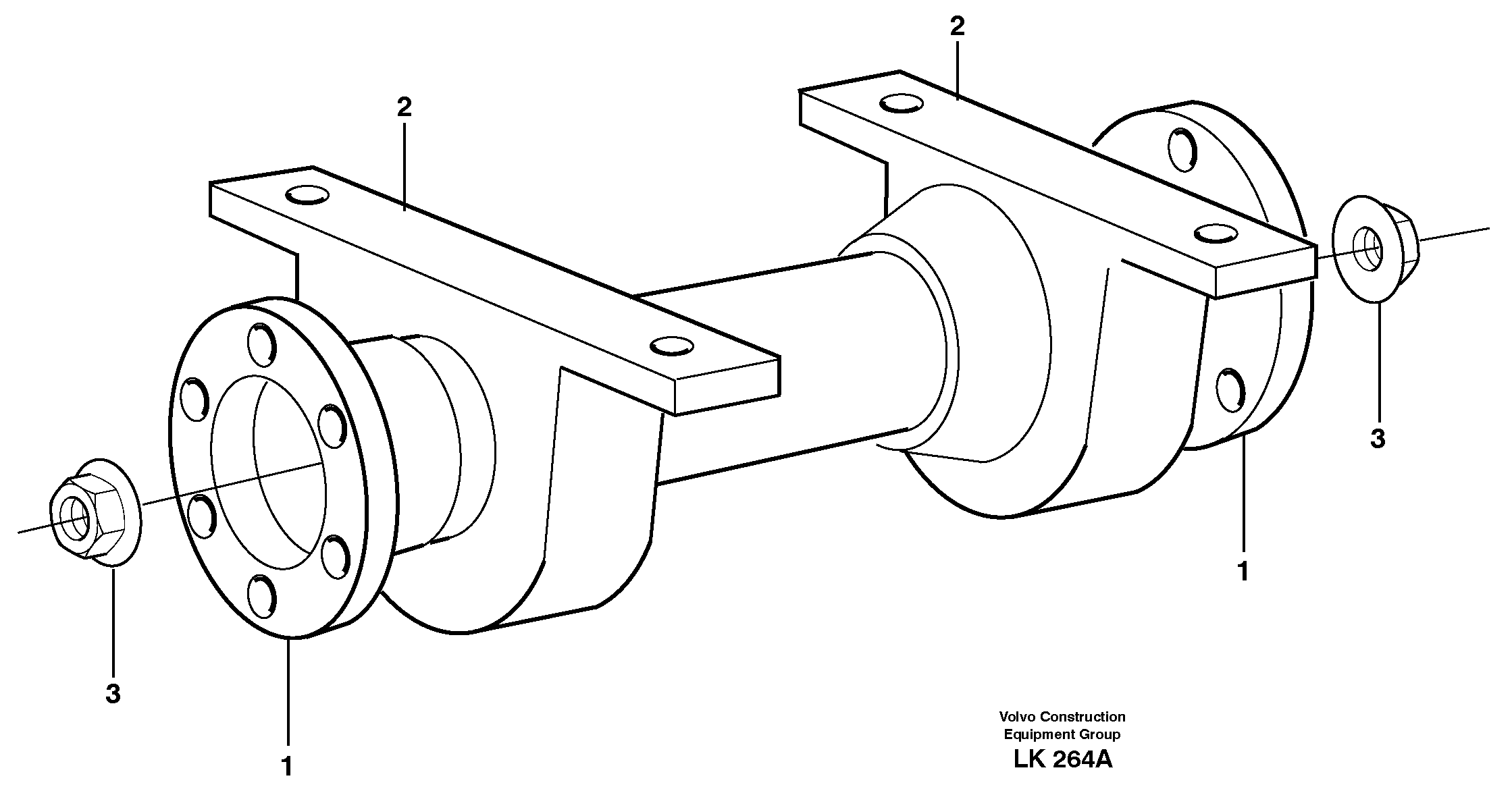 Propeller shaft — volvo parts diagram