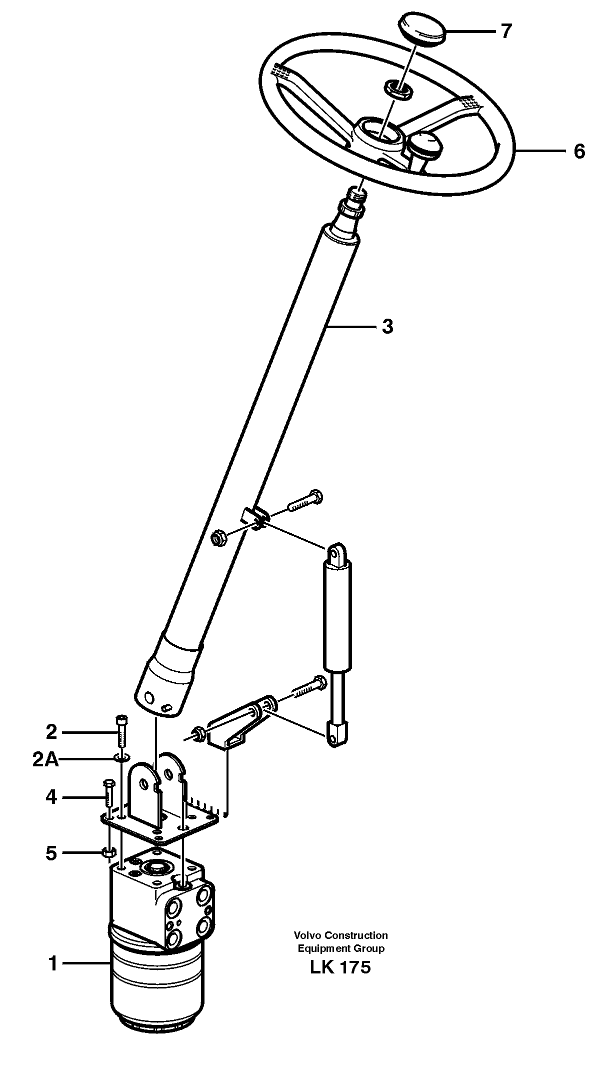 Adjustable steering column — volvo parts diagram
