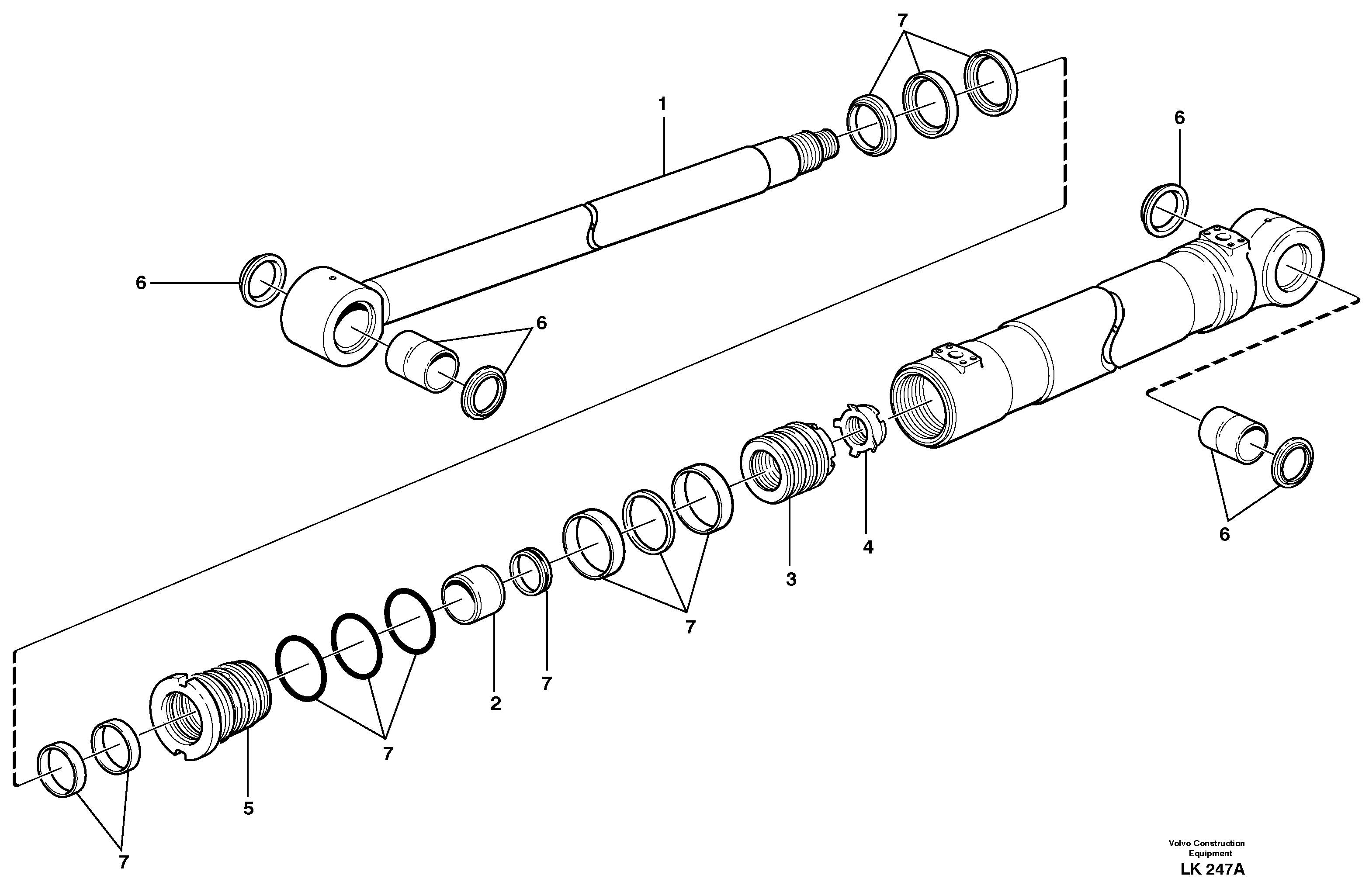 Boom cylinder  14303100, 14303102 — volvo parts diagram