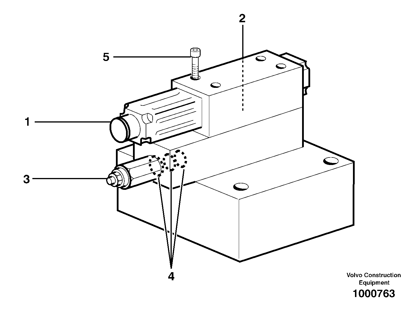 Pressure reducing valve, dozer blade/support  14303097, SER NO - 1359 — volvo parts diagram