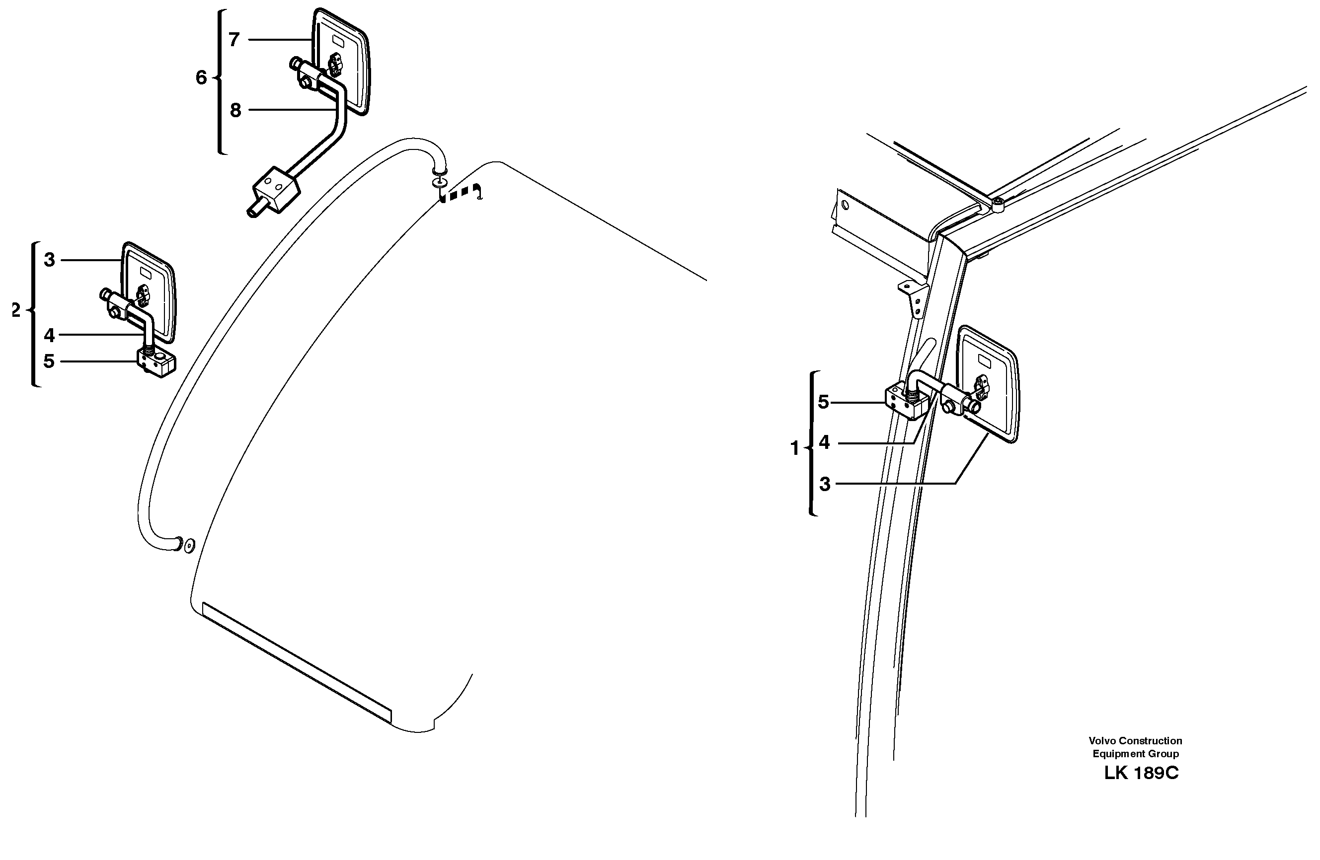 Rear view mirror — volvo parts diagram