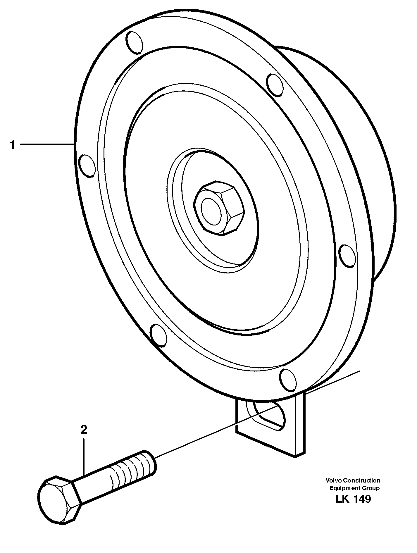 Horn — volvo parts diagram