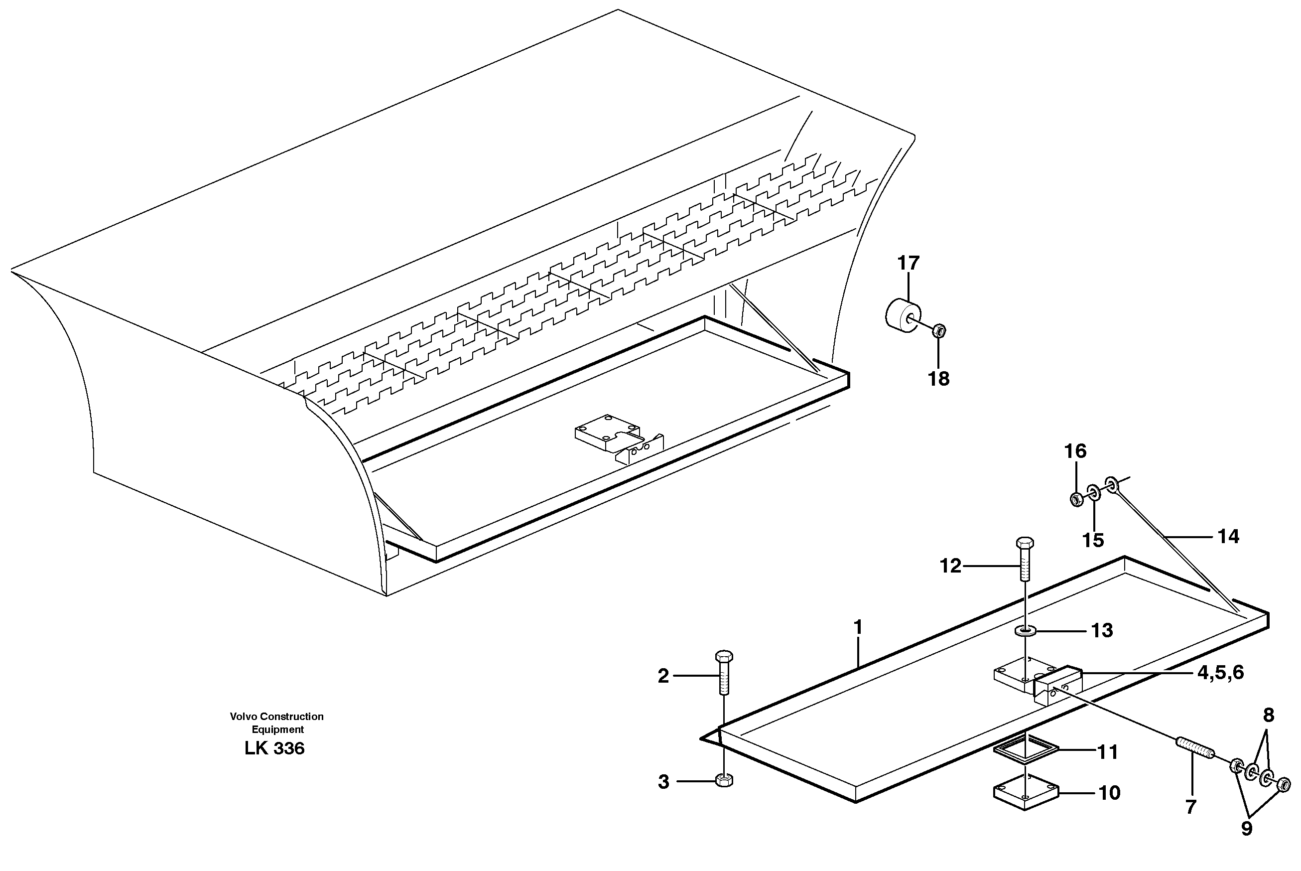Tool box 14302780, 14302901, SER NO - 1410 — volvo parts diagram