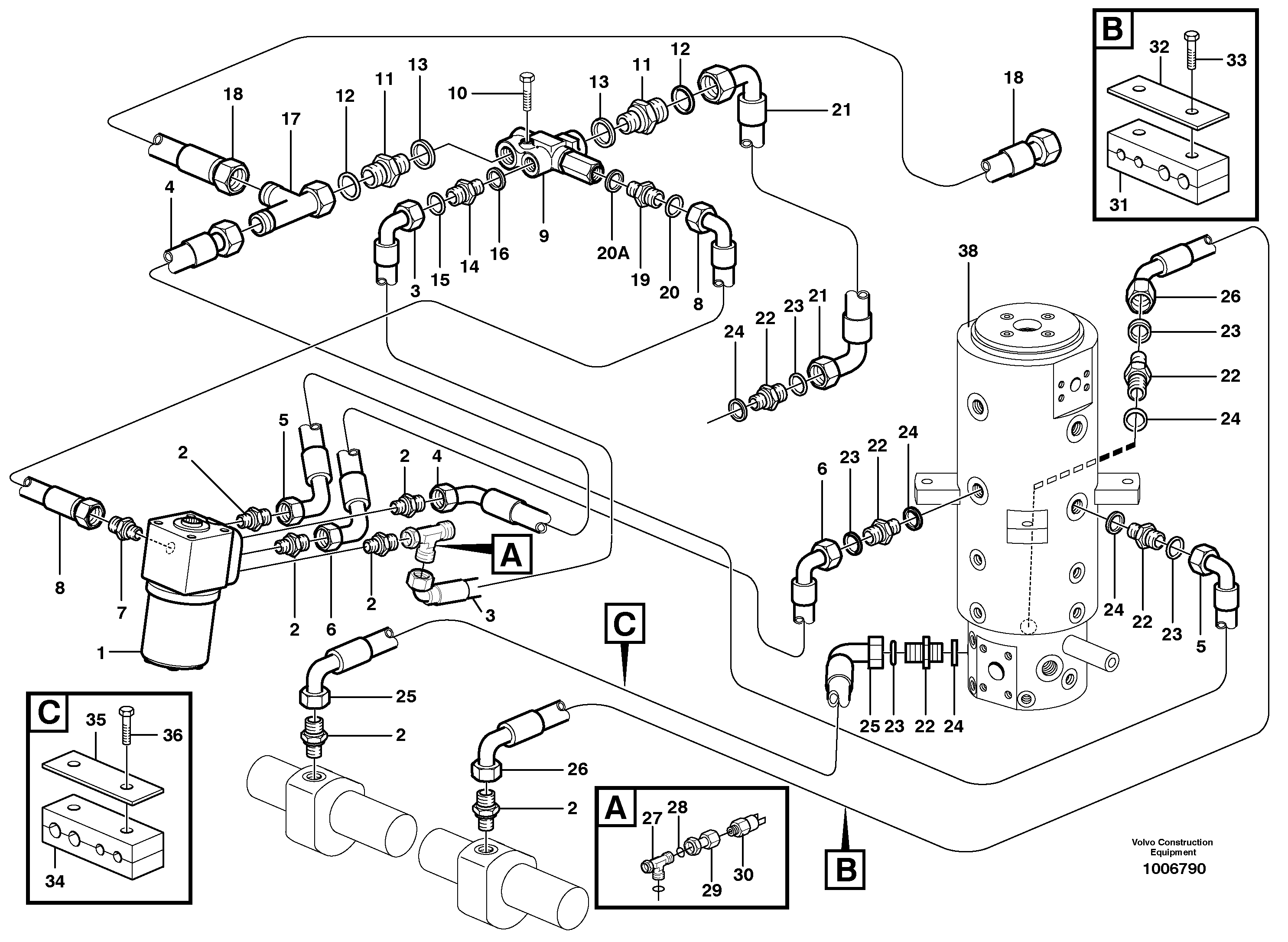 Steering system — volvo parts diagram