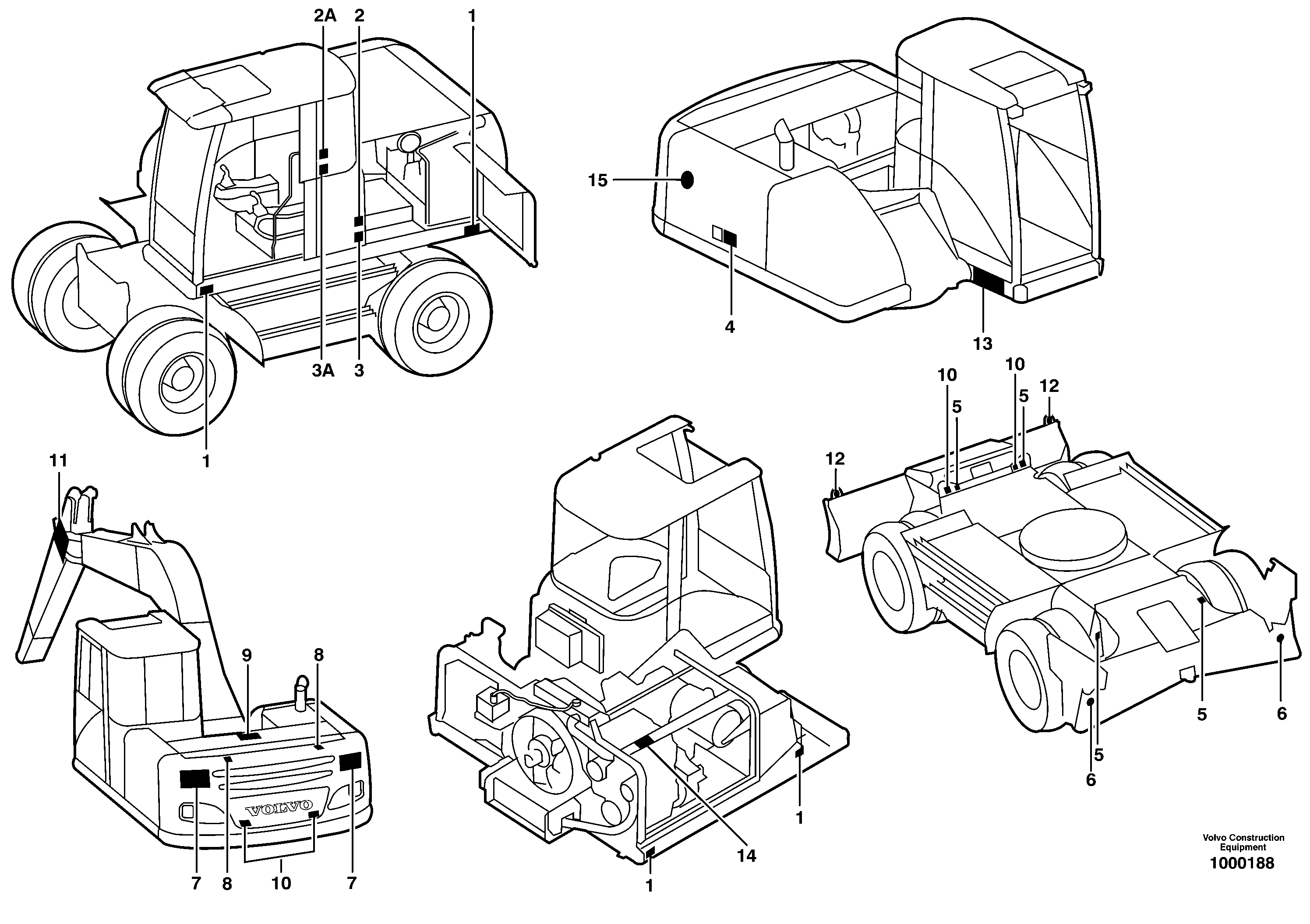 Sign plates and transfer,outer location — volvo parts diagram