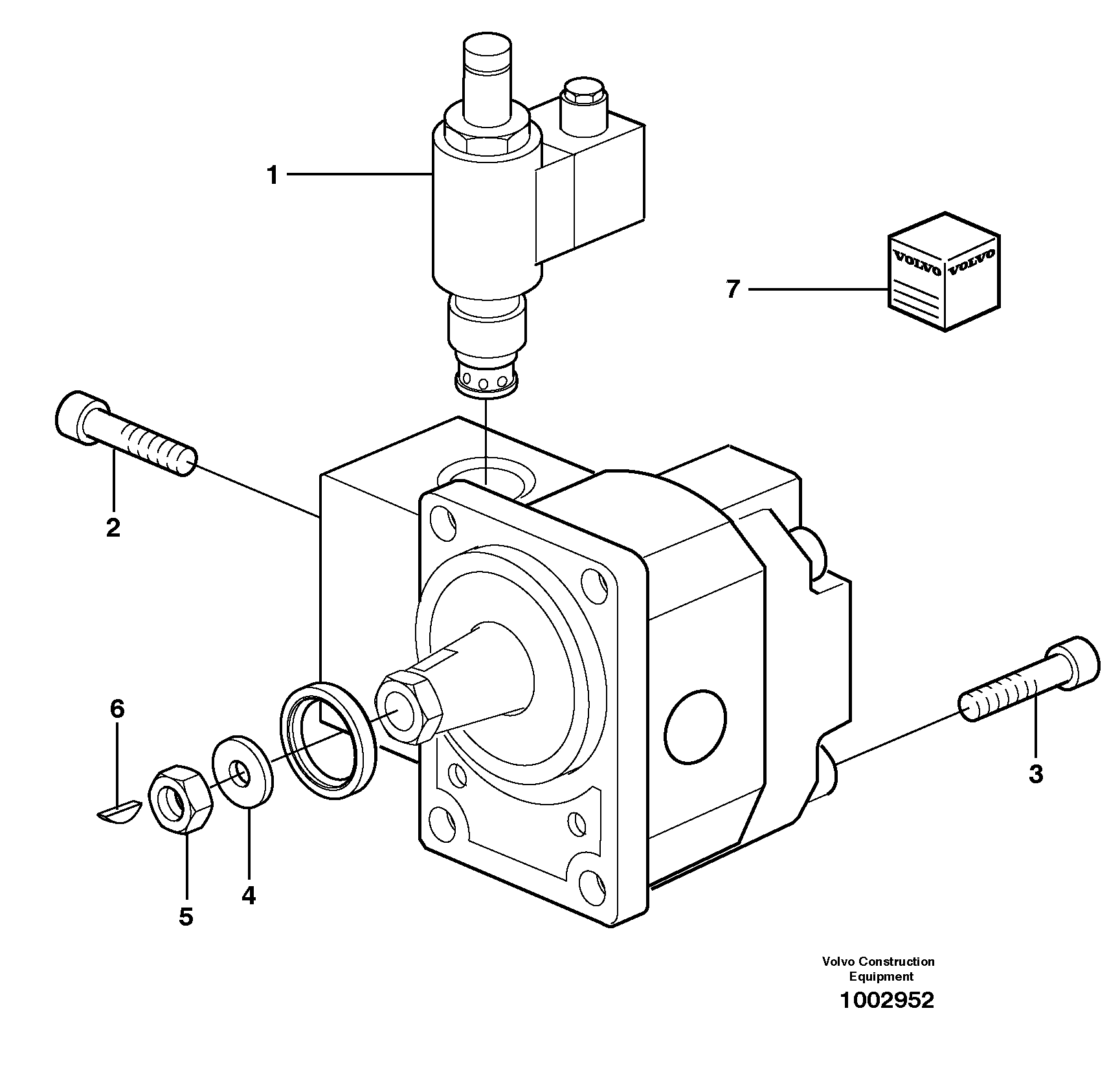 Hydraulic motor SER NO 1276 - — volvo parts diagram