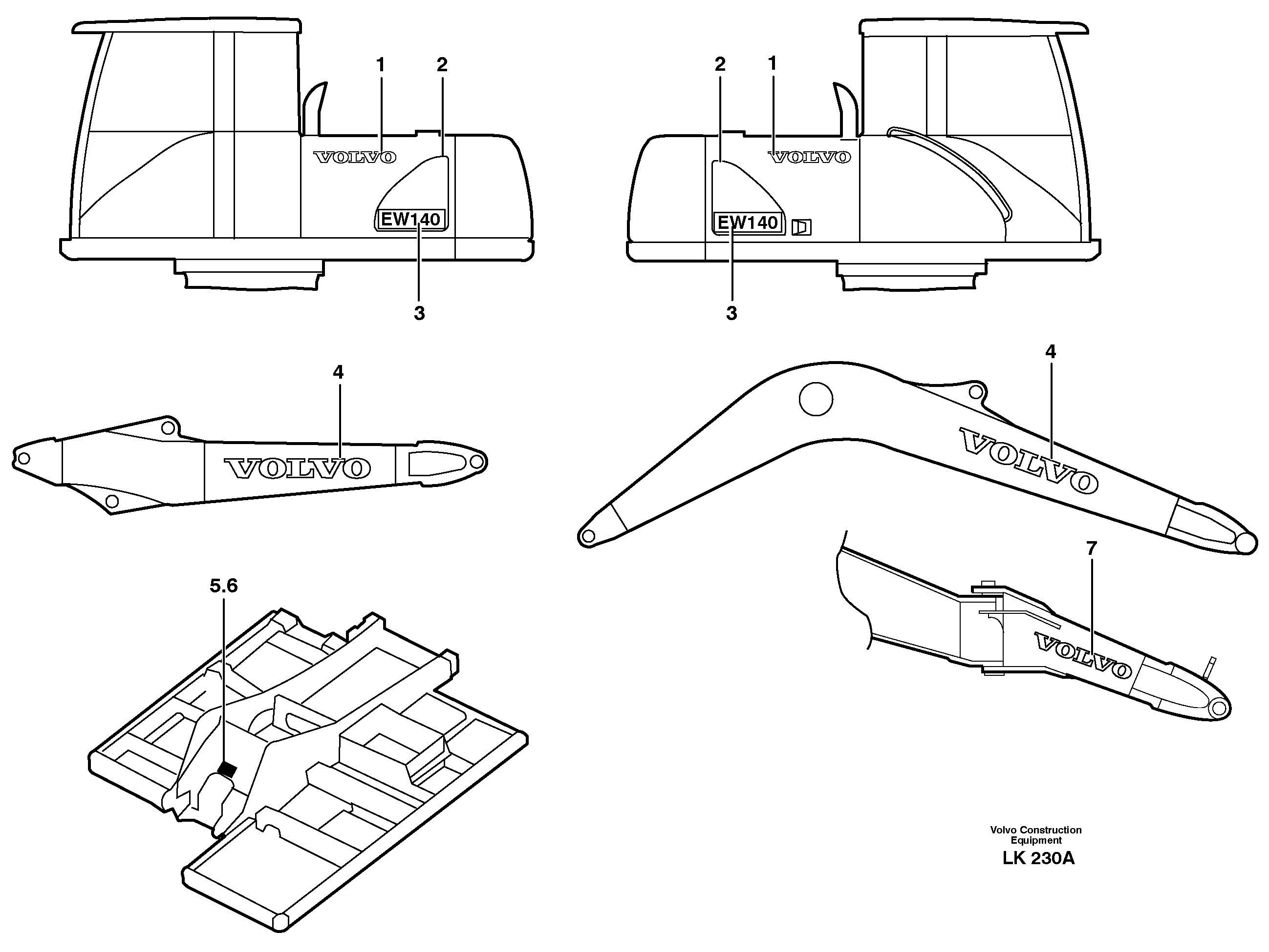 Stripes, outer location — volvo parts diagram