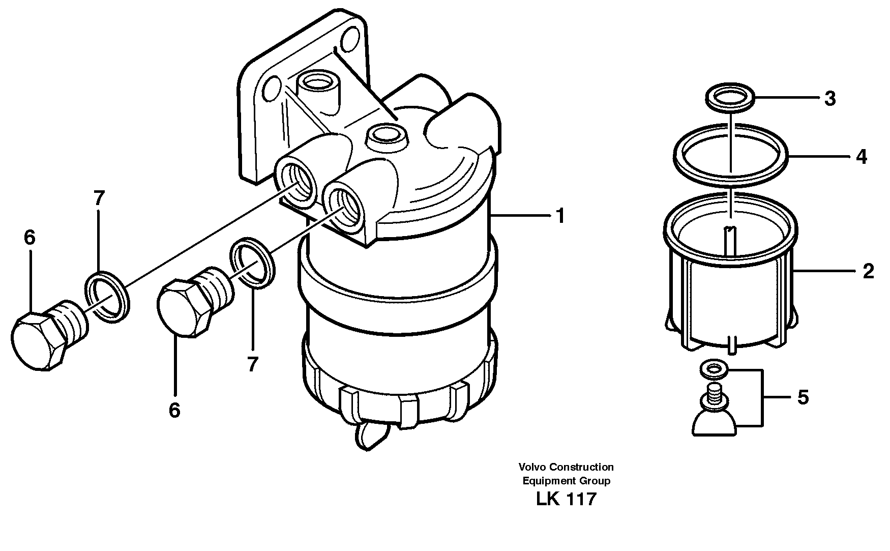Water separator — volvo parts diagram